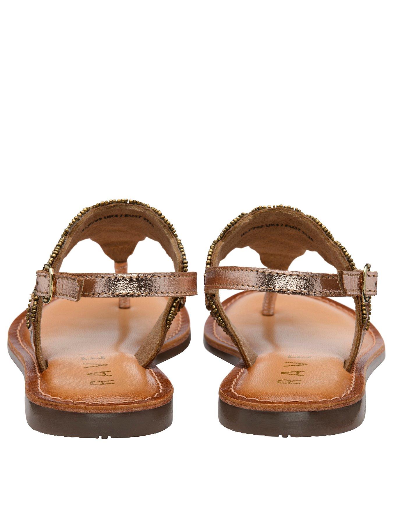 Image 3 of 4 of Ravel Batlow T-bar Embroidered Sandal - Gold
