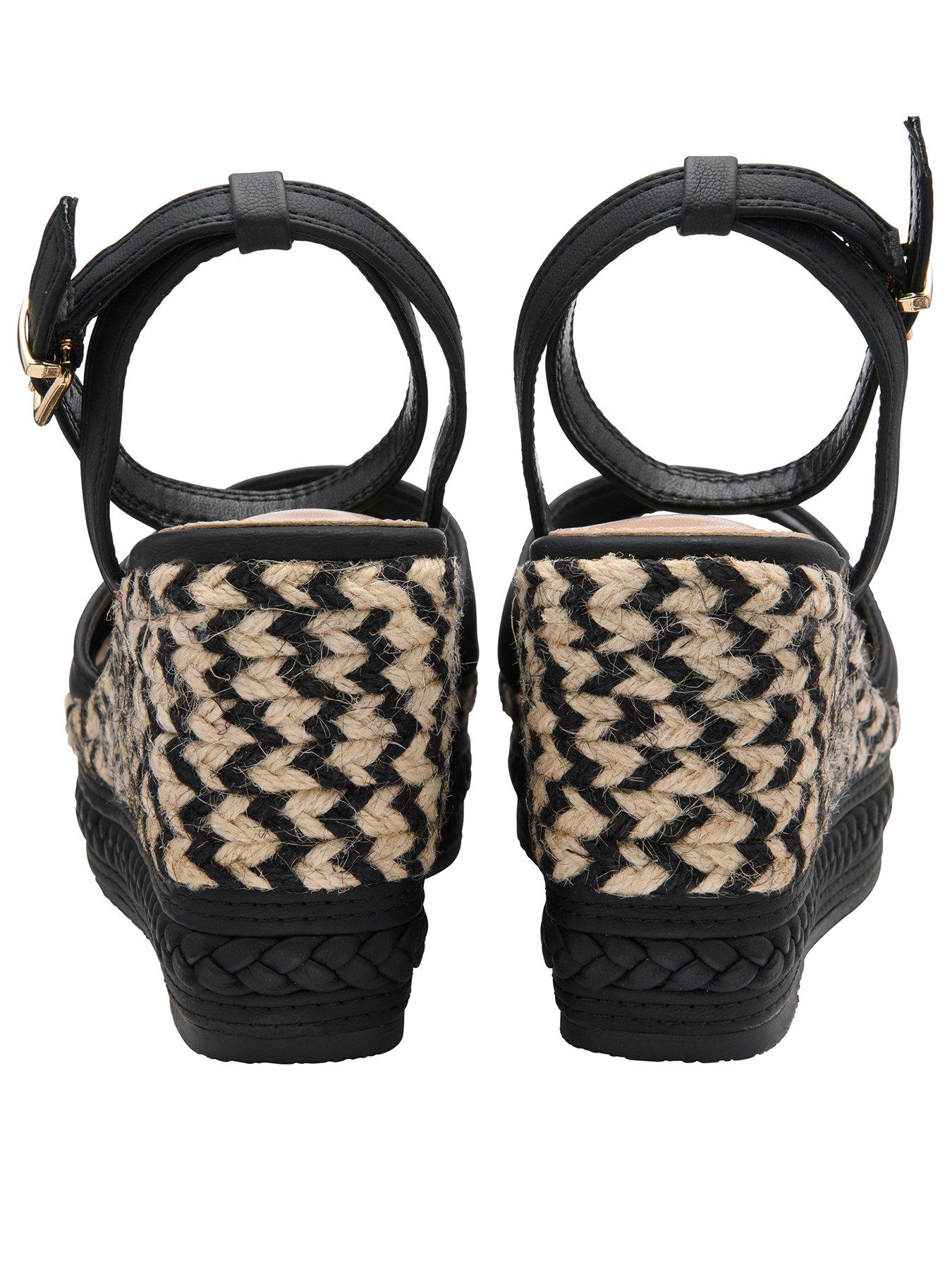 Image 3 of 4 of Ravel Canning Weave Wedge Sandal - Black