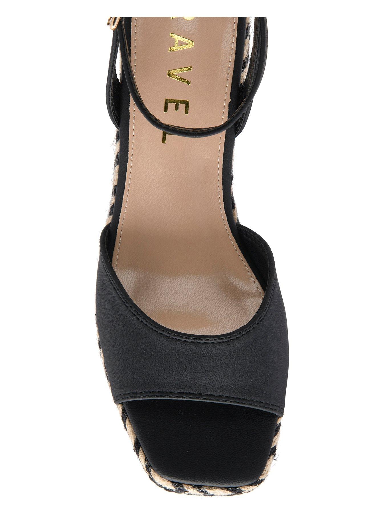 Image 4 of 4 of Ravel Canning Weave Wedge Sandal - Black