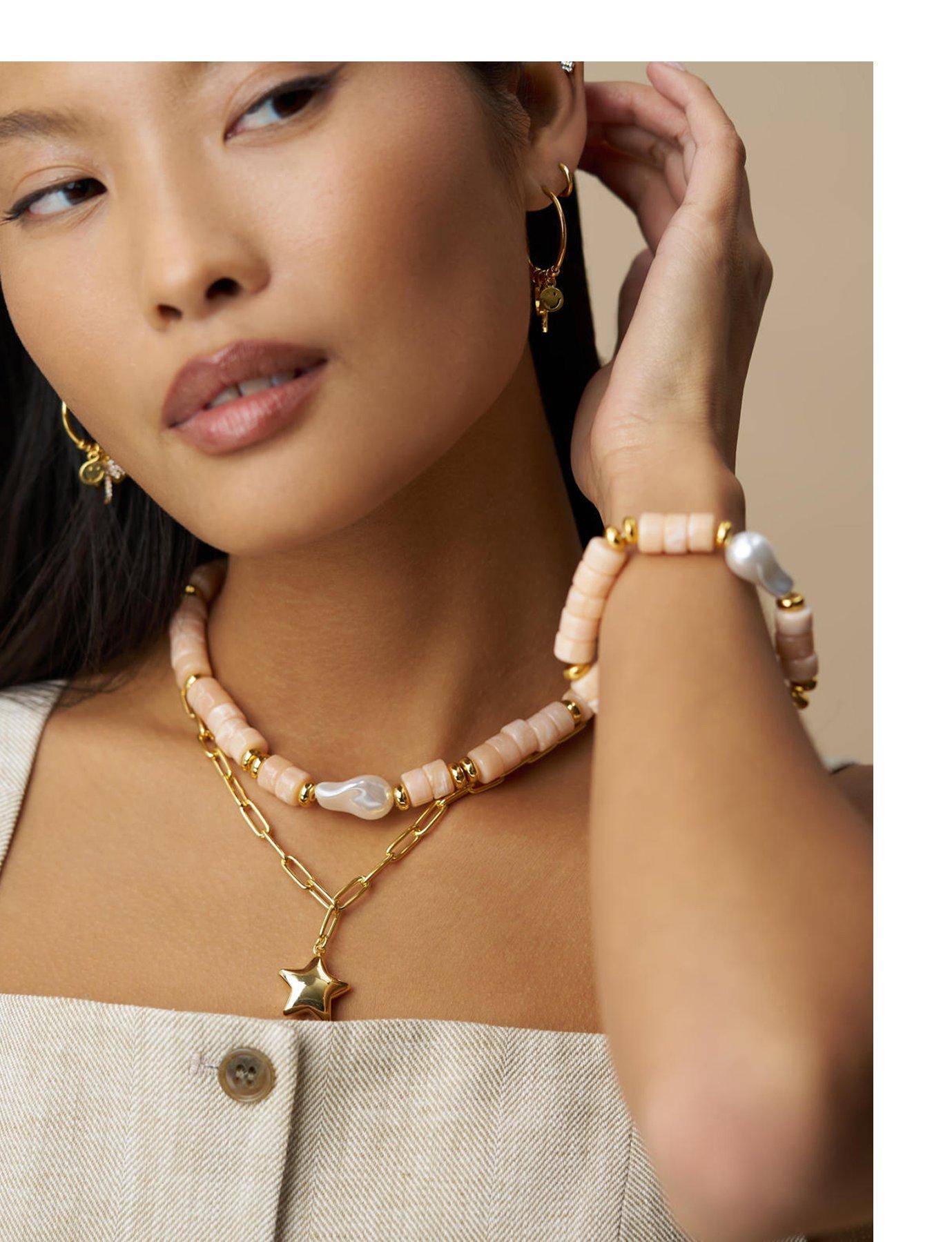 Orelia Statement Pearl & Bead Bracelet