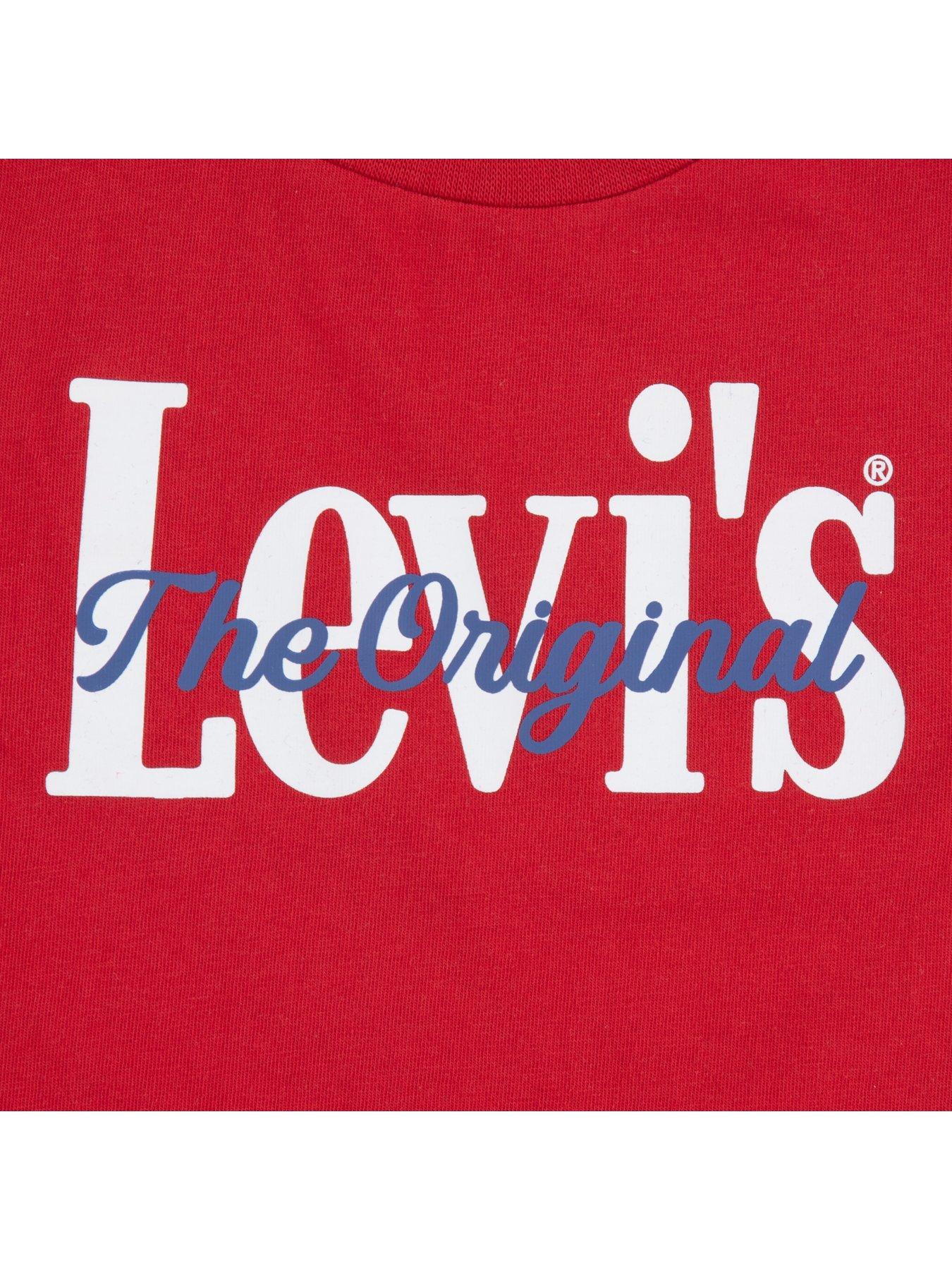 Image 3 of 5 of Levi's Baby Boys Logo T-Shirt And Short Set - Red/Blue