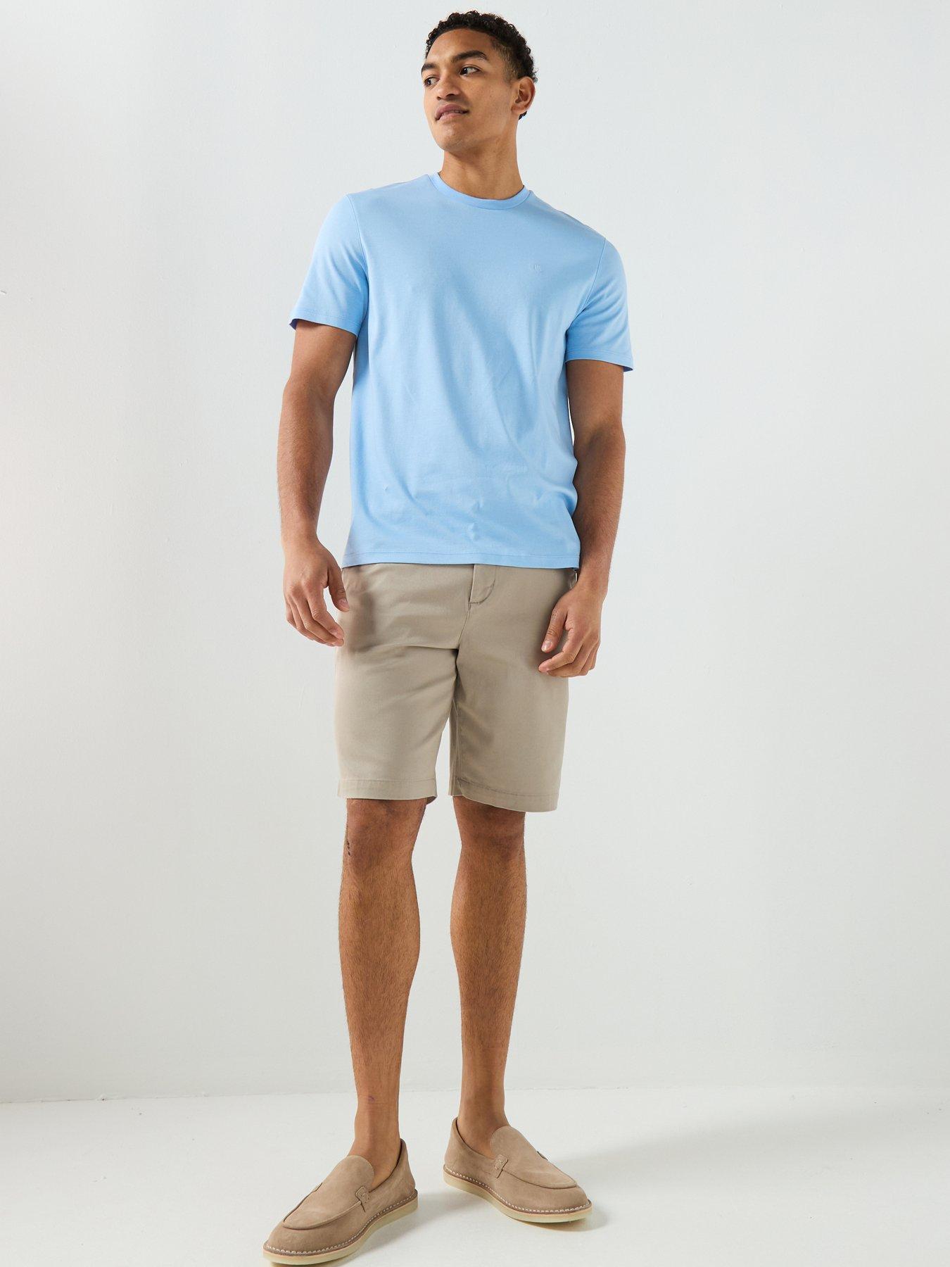 Image 3 of 6 of Calvin Klein Supima Chest Embroidered Logo T-Shirt - Blue