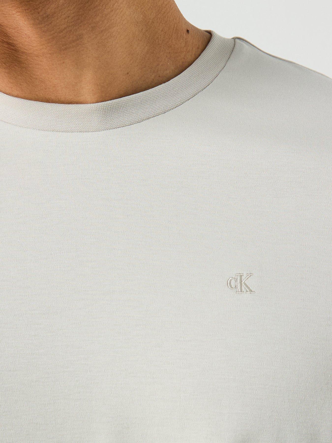 Image 4 of 5 of Calvin Klein Supima Chest Embroidered Logo T-Shirt - Light Green