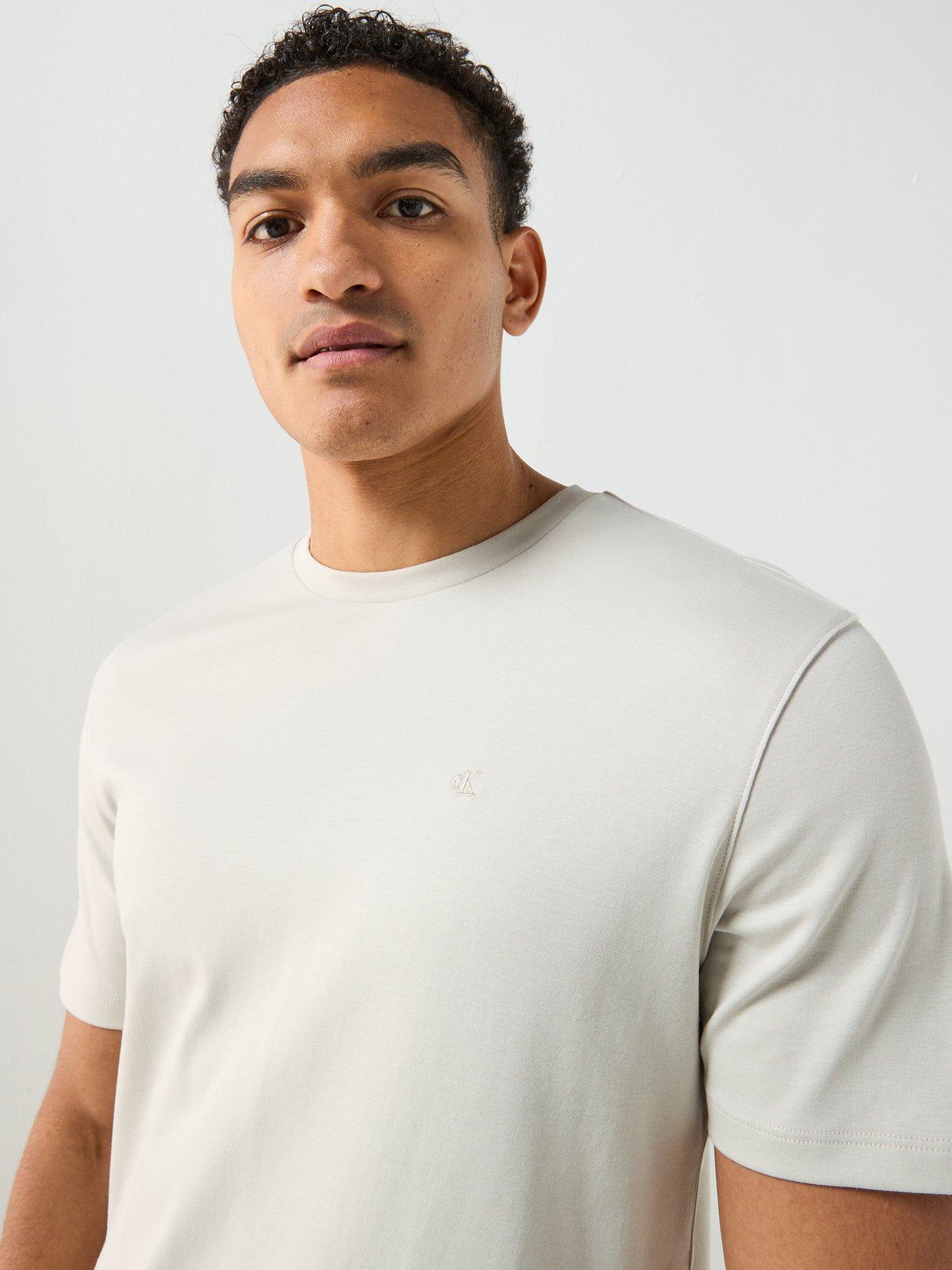 Image 5 of 5 of Calvin Klein Supima Chest Embroidered Logo T-Shirt - Light Green