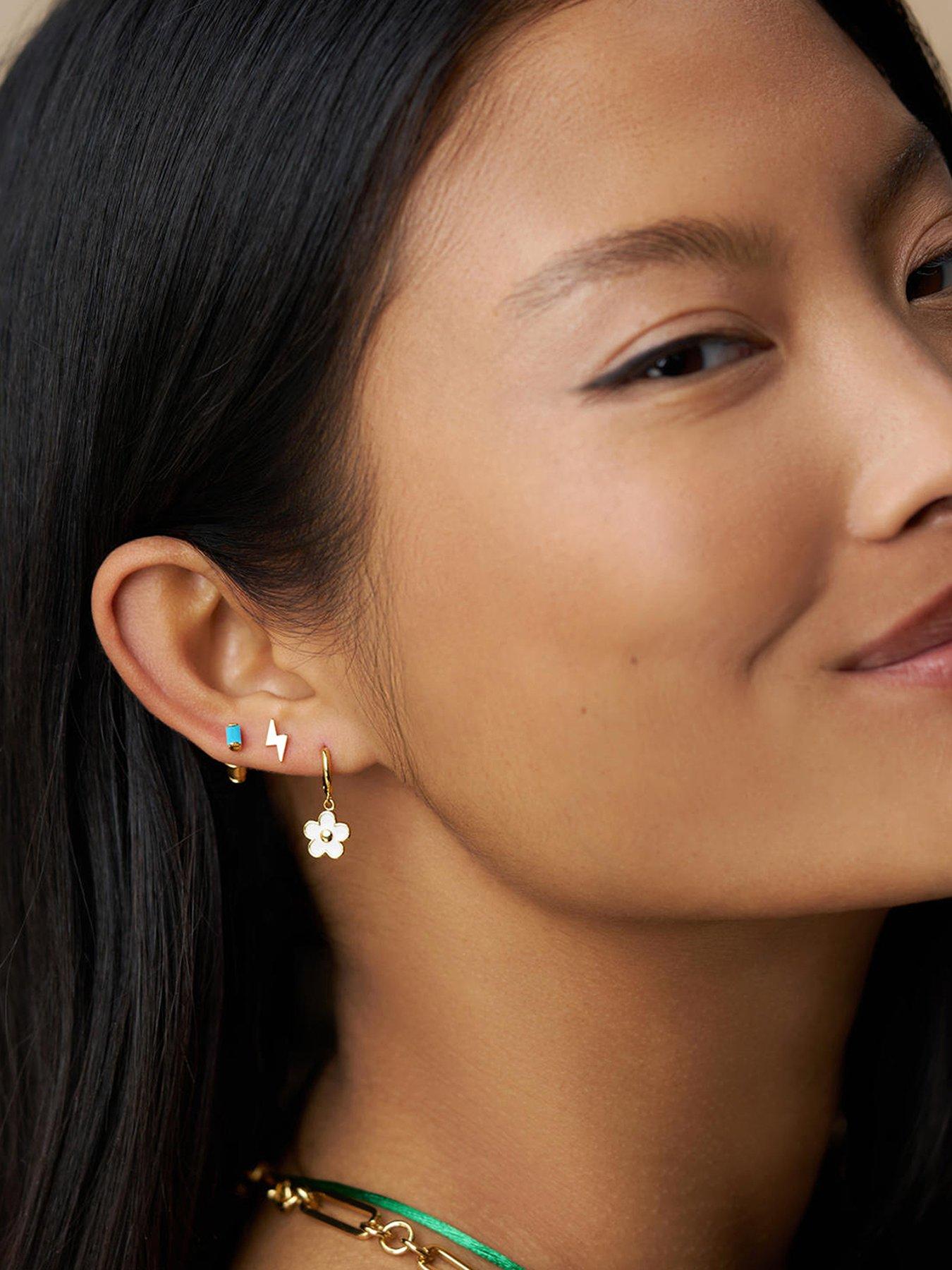 Orelia Eclectic Mixed Enamel Earring Pack