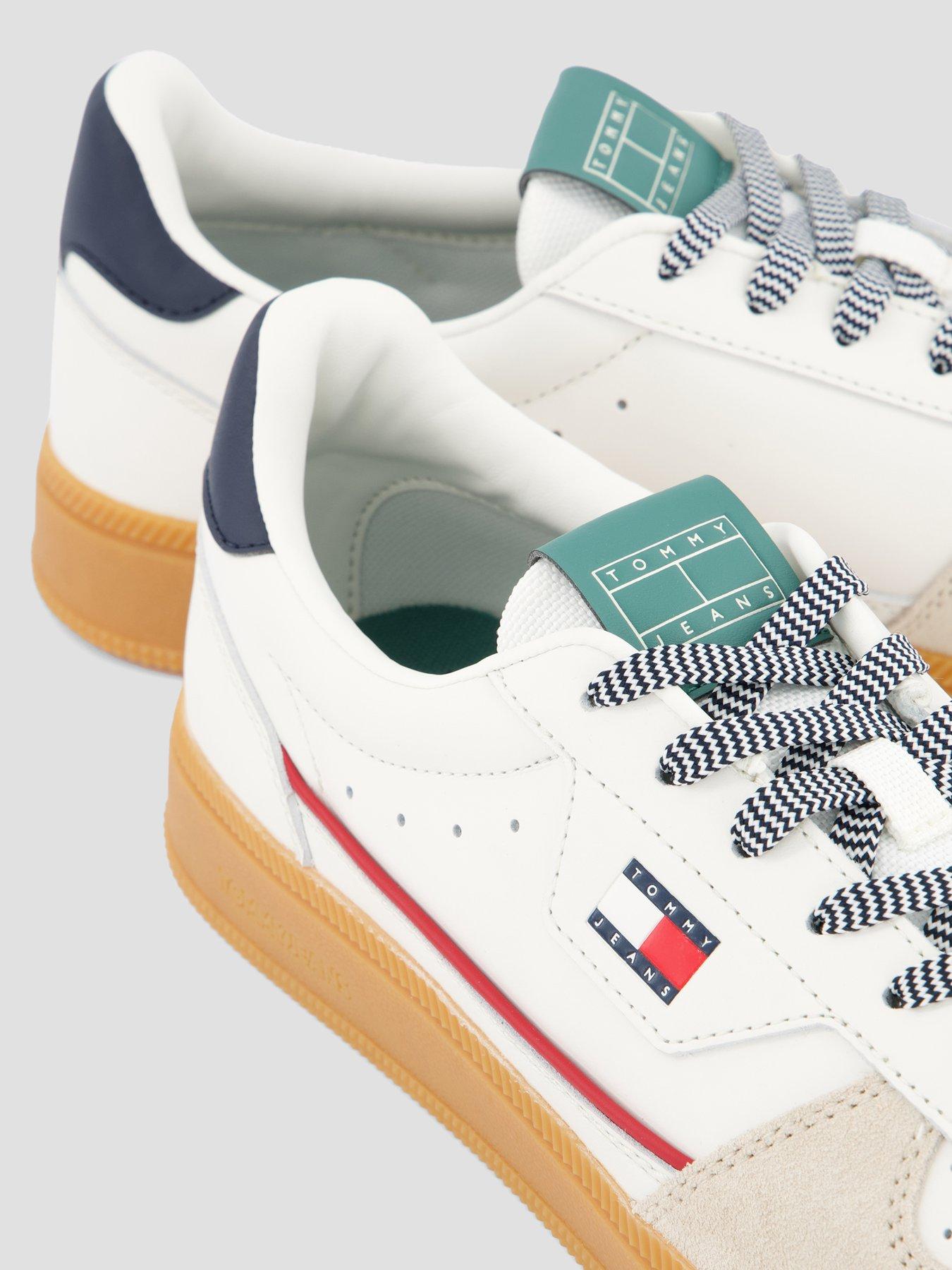 Image 5 of 7 of Tommy Jeans The Greenwich Edge Leather Trainer - Off White