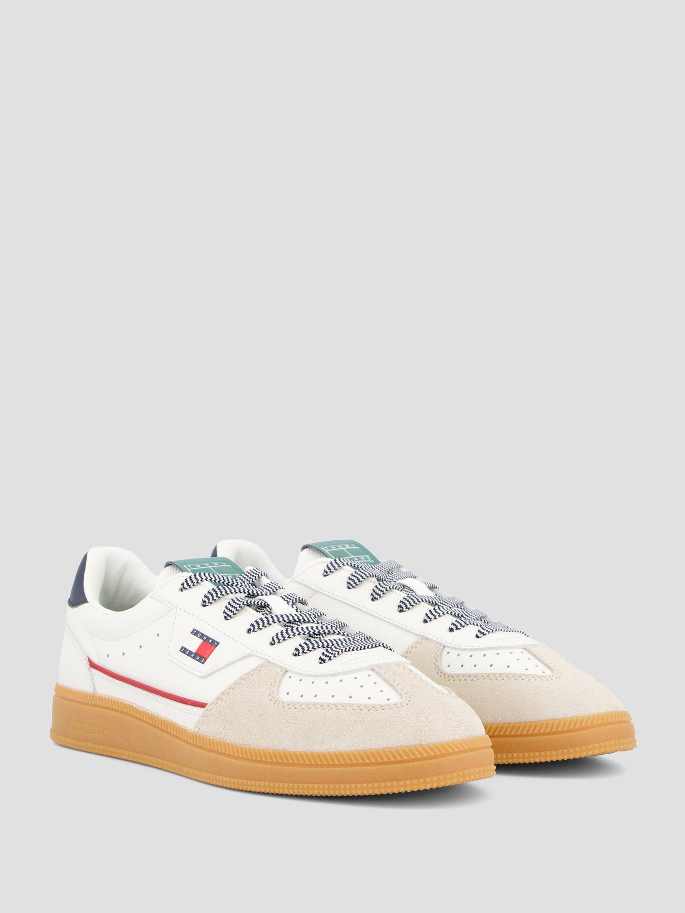 Image 6 of 7 of Tommy Jeans The Greenwich Edge Leather Trainer - Off White