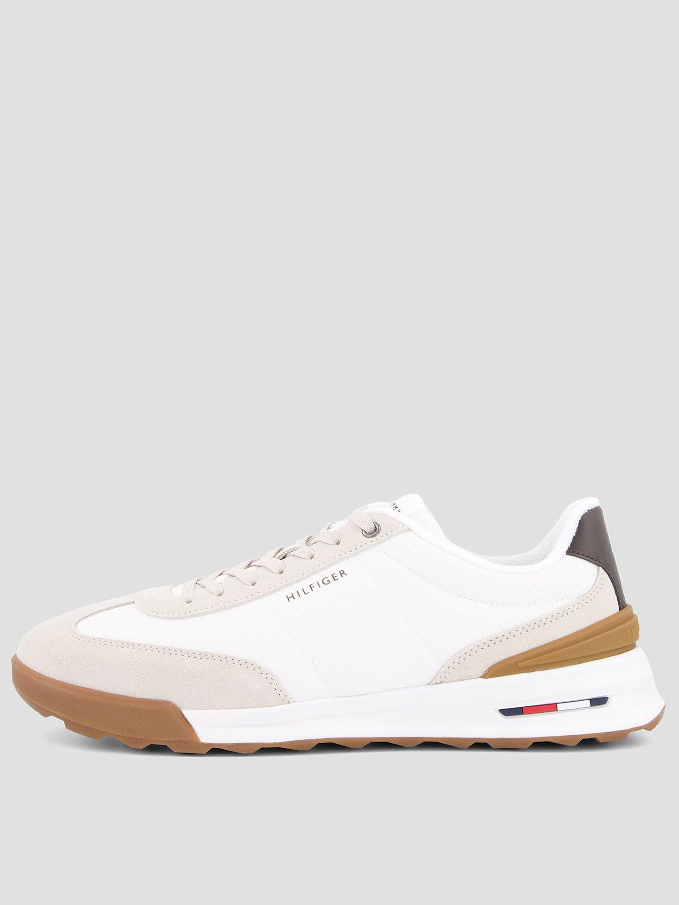 Tommy Hilfiger Tommy Hilfiger Retro Runner Mesh Suede Mix Trainers - White