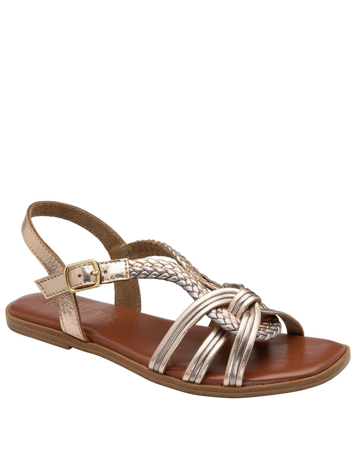 Ravel Danby Weave Open Toe Sandal - Gold