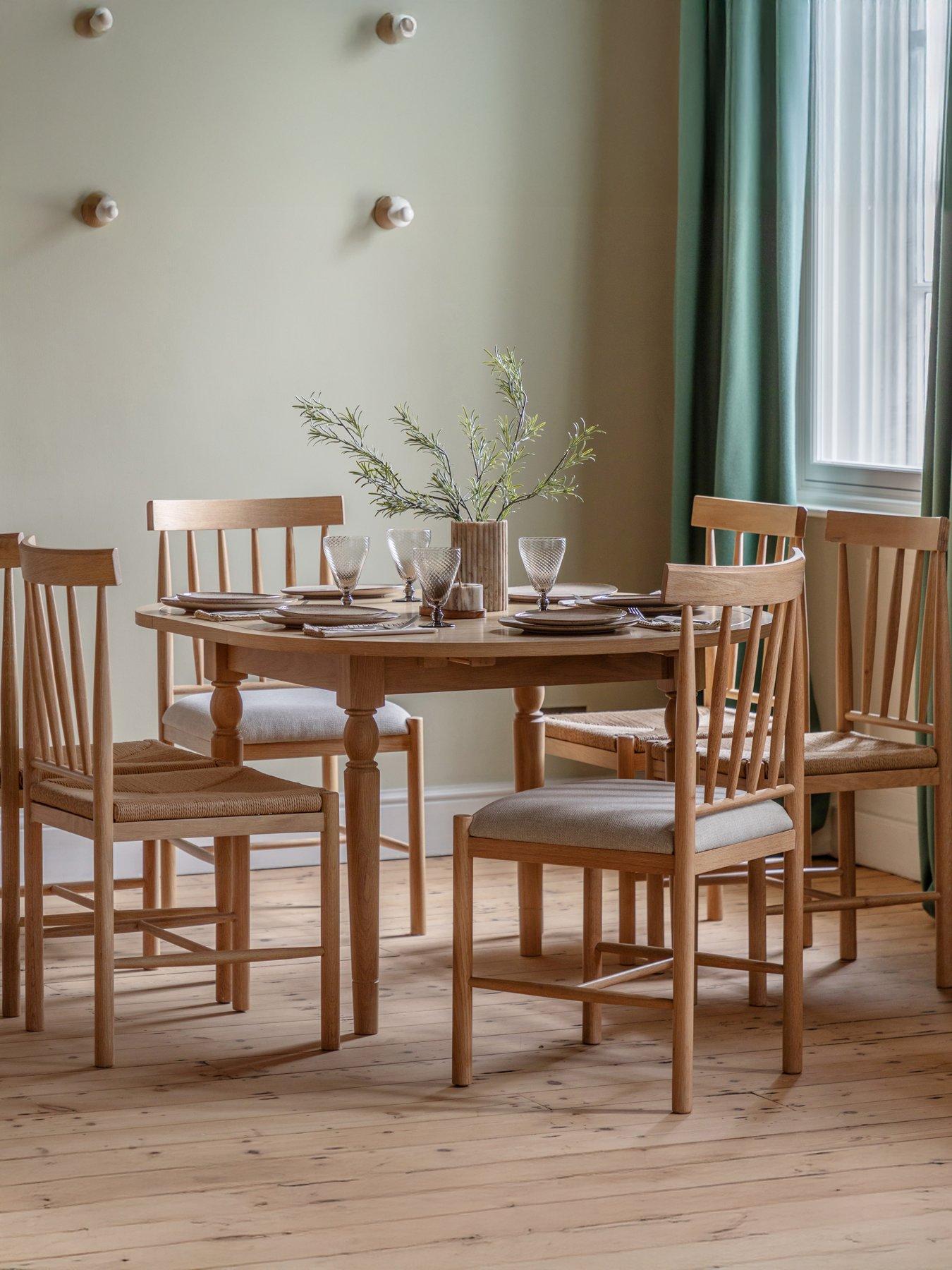 Gallery Direct Eton Natural Round Extending Dining Table