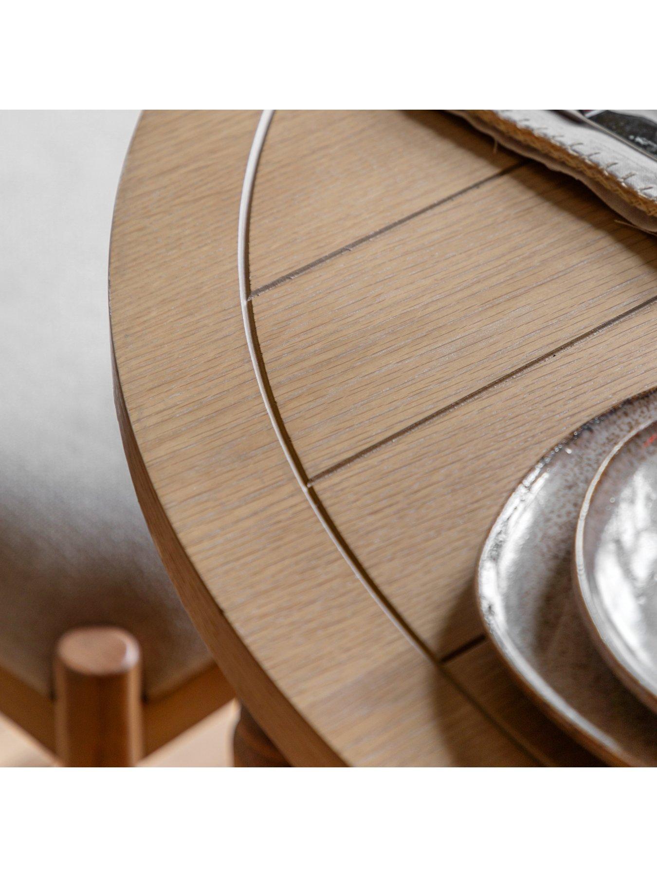 Image 3 of 7 of Gallery Direct Eton Natural Round Extending Dining Table