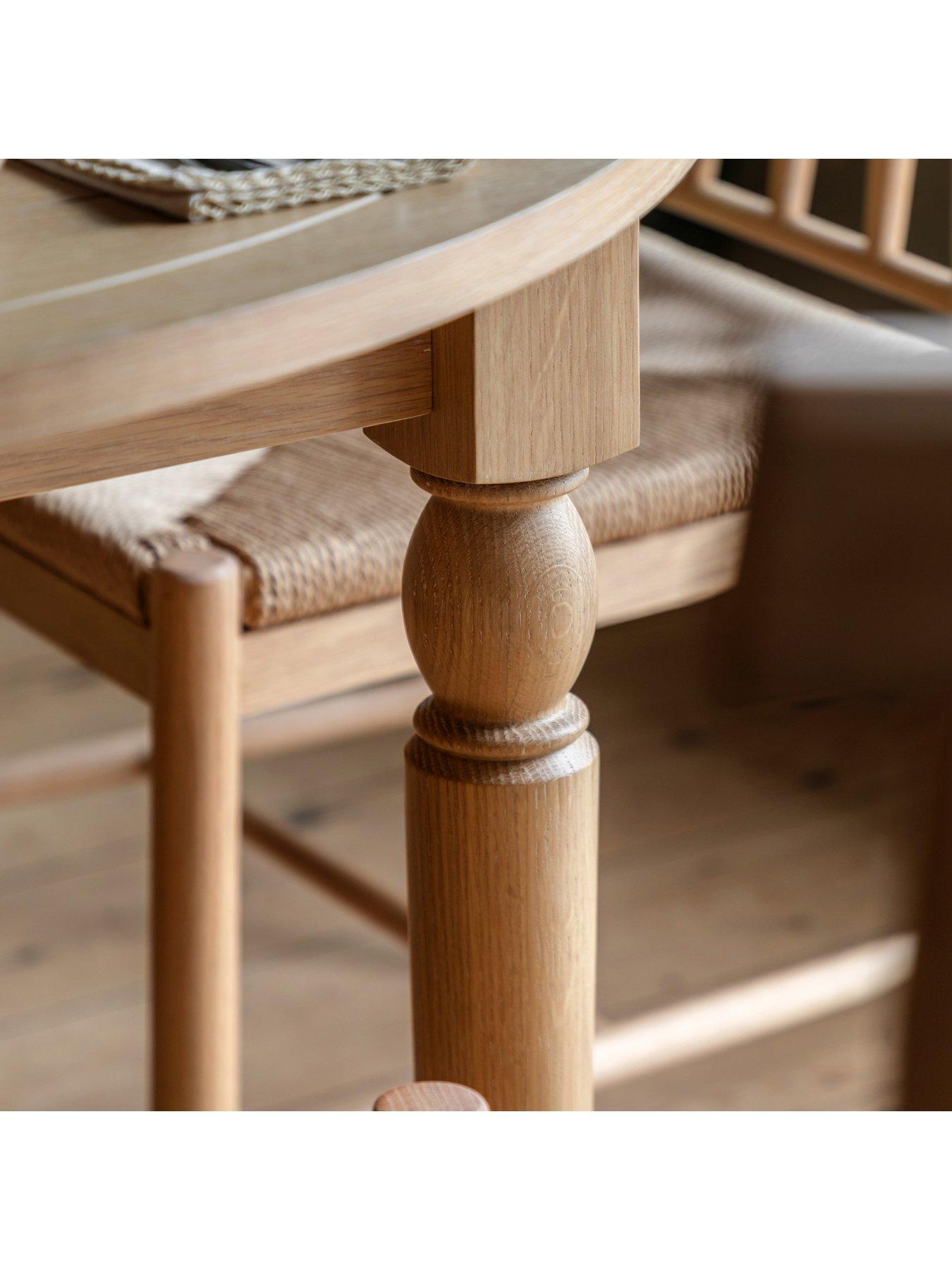 Image 4 of 7 of Gallery Direct Eton Natural Round Extending Dining Table
