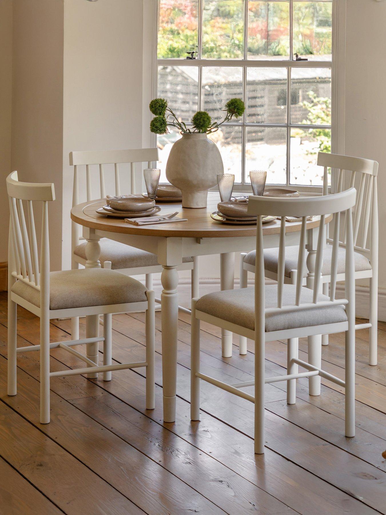 Image 1 of 6 of Gallery Direct Eton White Round Extending Dining Table