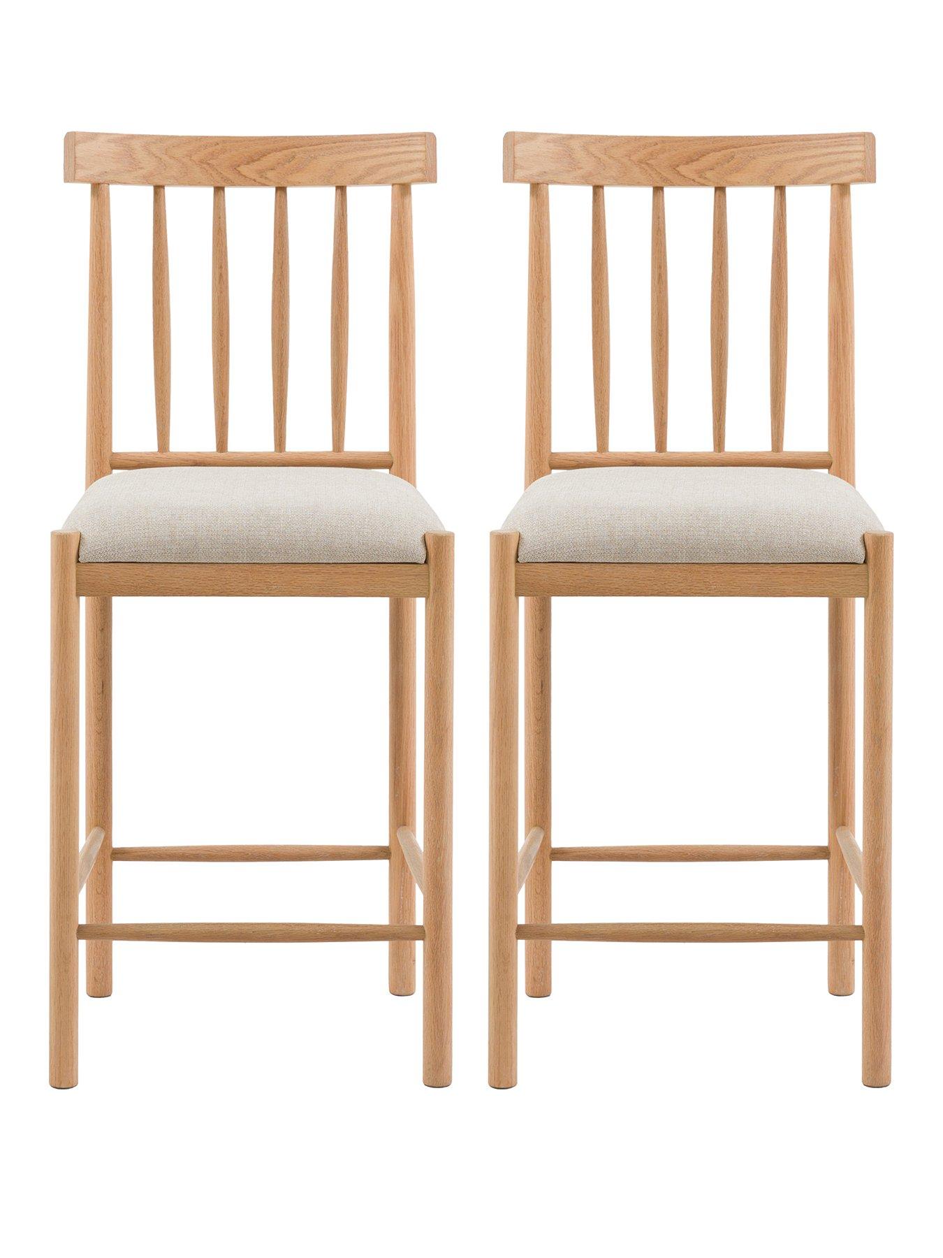 Gallery Direct Set Of 2 Eton Natural Bar Stools