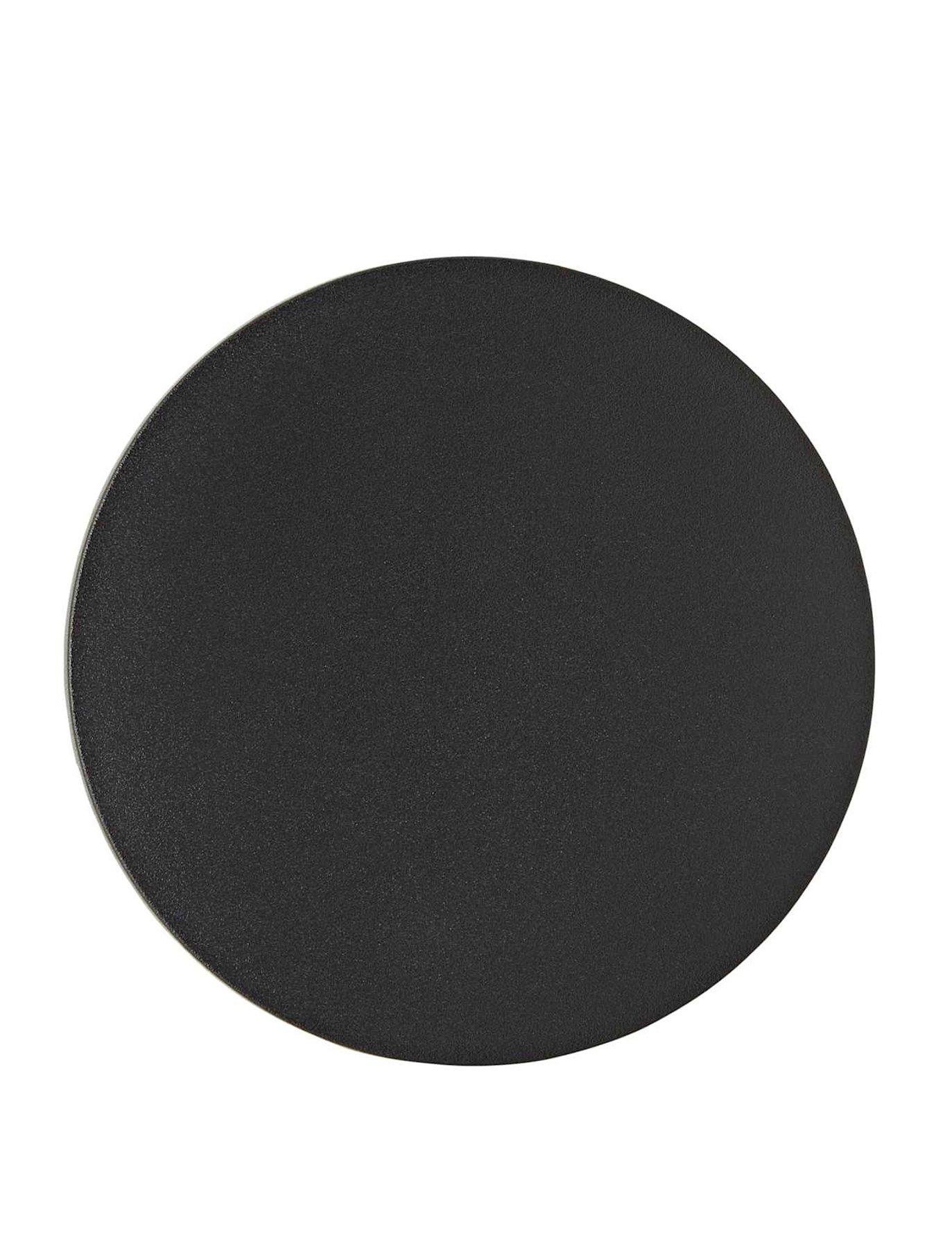ValueLights Chad Matte Black Backlit Circle IP65 Integrated LED Outdoor ...