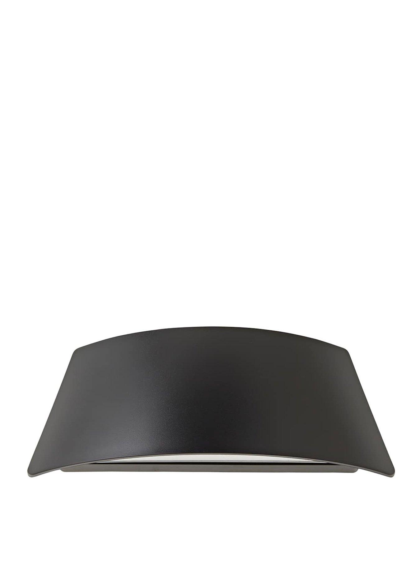 Image 2 of 6 of ValueLights John Matte Black Curved IP65 Integrated LED Up/Down Outdoor Wall Light
