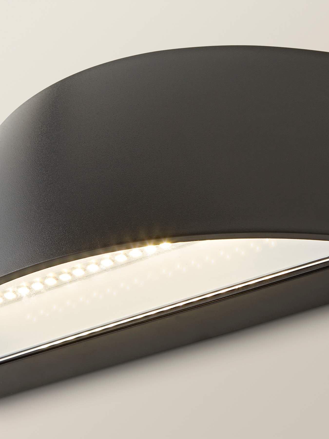 Image 5 of 6 of ValueLights John Matte Black Curved IP65 Integrated LED Up/Down Outdoor Wall Light