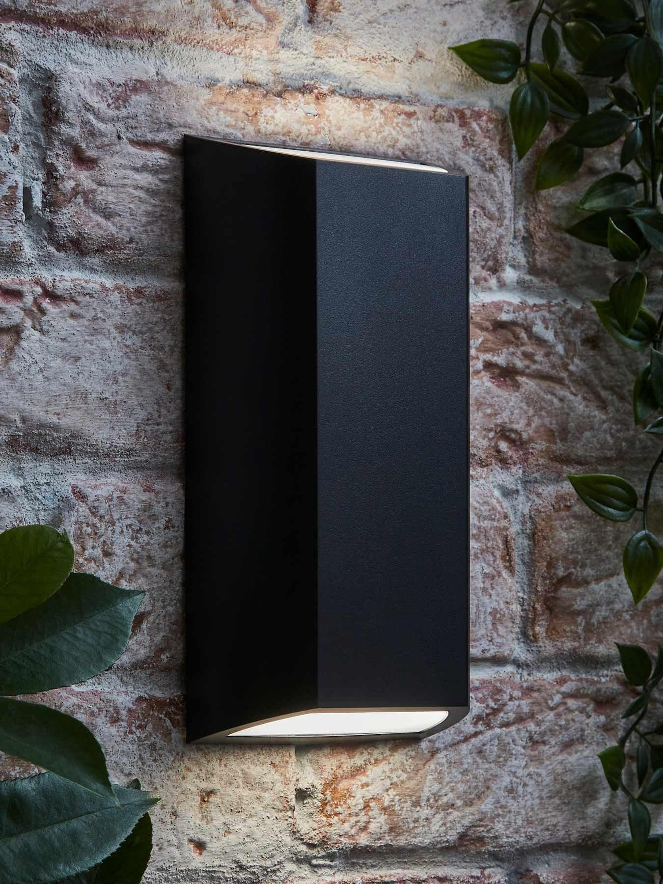 ValueLights Leon Matte Black IP65 Integrated LED Up/Down Outdoor Wall Light