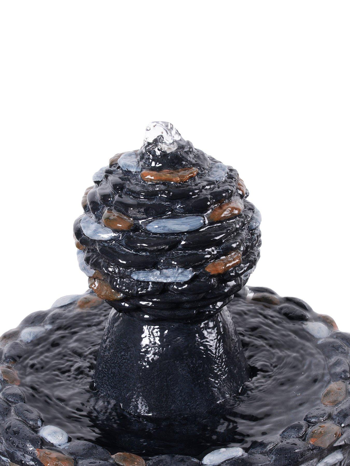 Image 7 of 7 of Teamson Home 36.5" Three-Tier Stone Pedestal Water Fountain