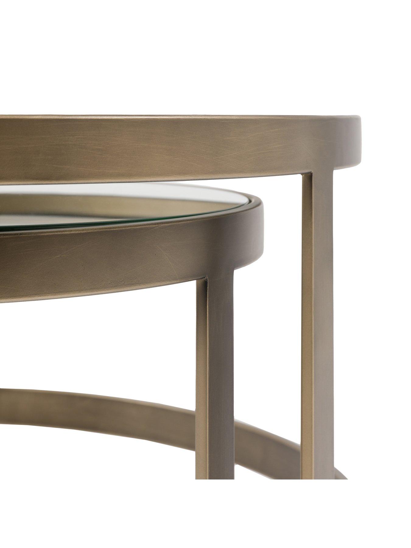 Image 5 of 6 of Gallery Direct Monti Nest Of 2 Glass Top&nbsp;Tables - Bronze