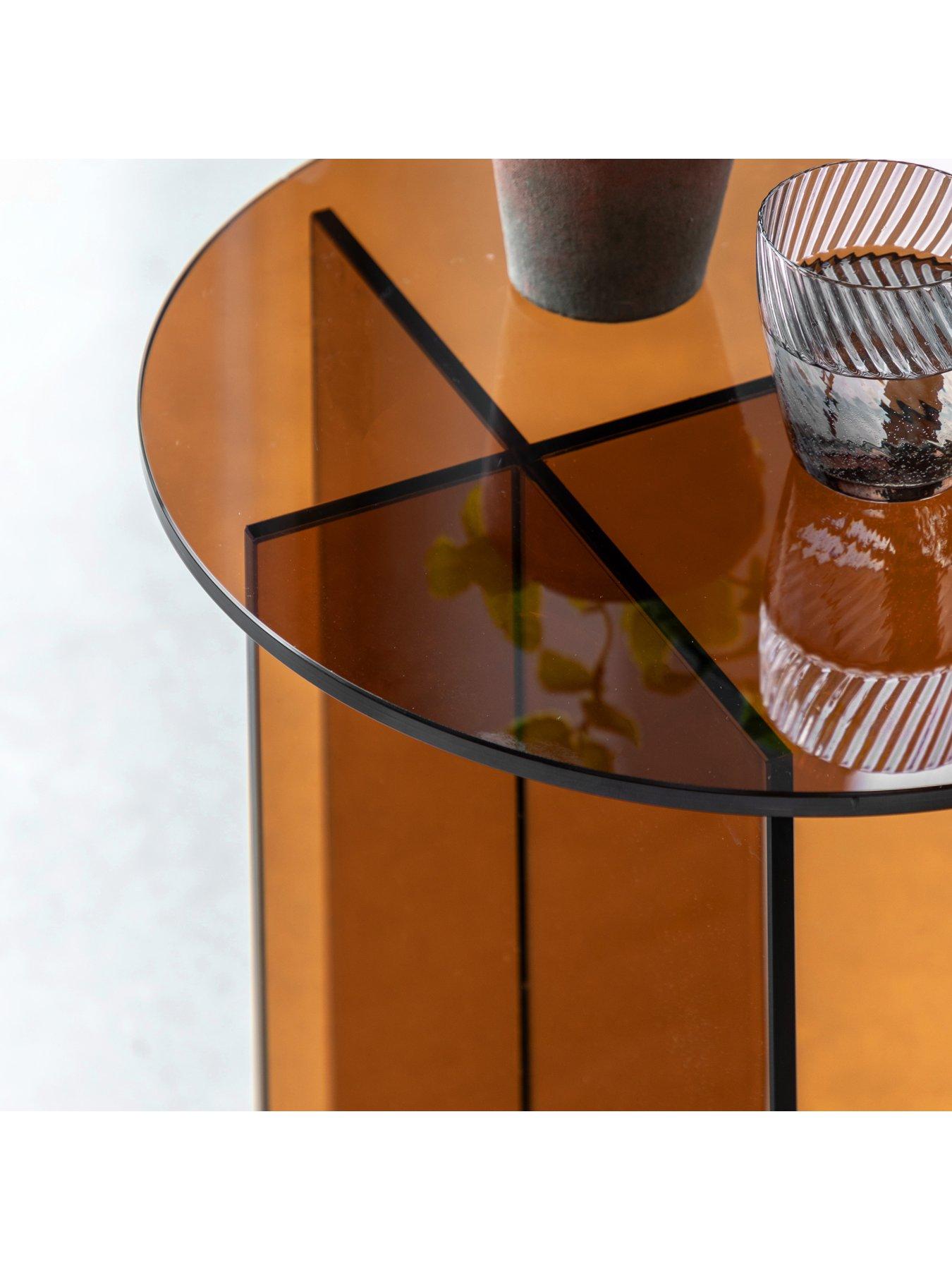 Image 3 of 6 of Gallery Direct Parioli Glass Side Table - Bronze