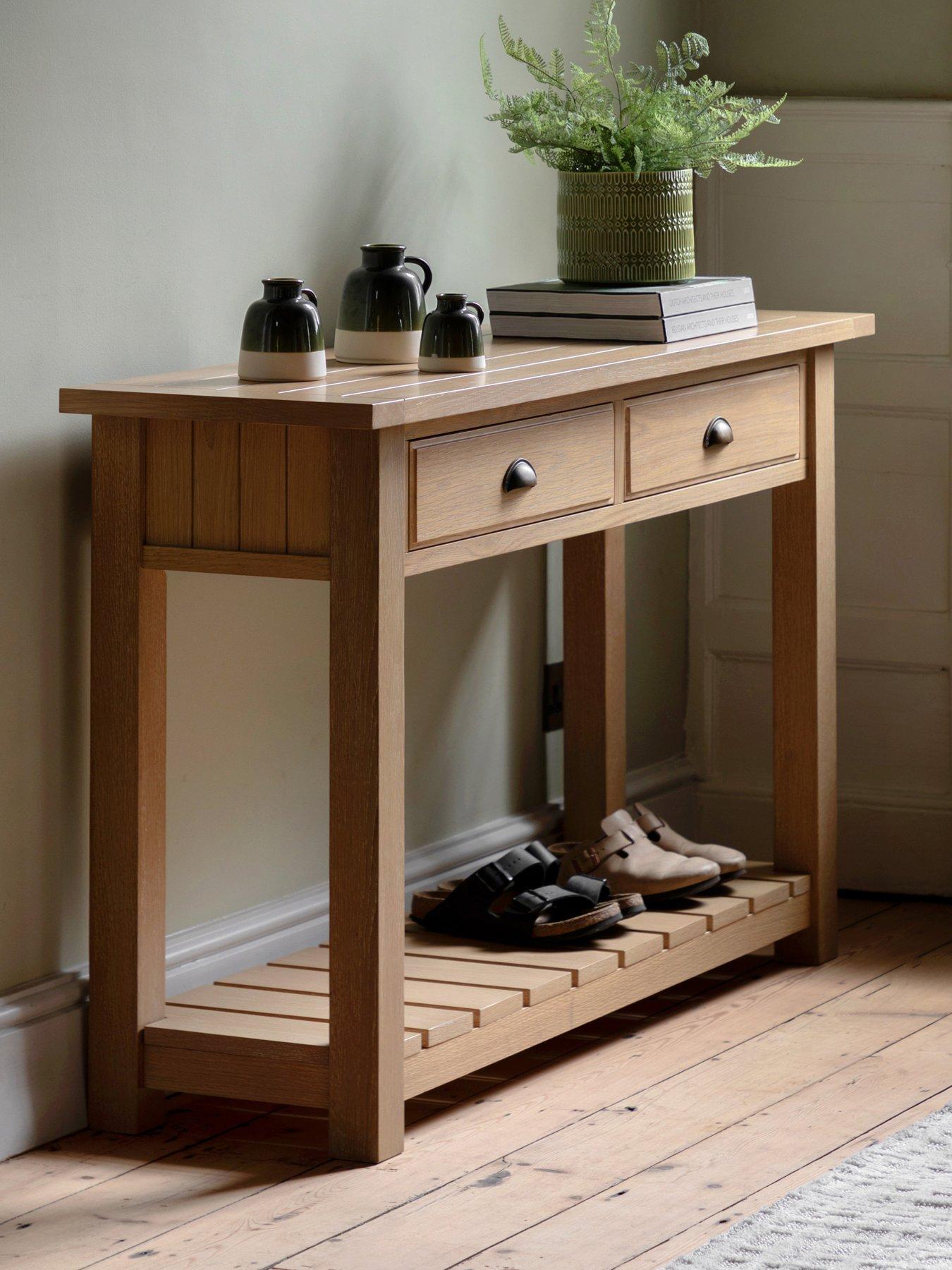 Gallery Direct Eton 2 Drawer Console Natural