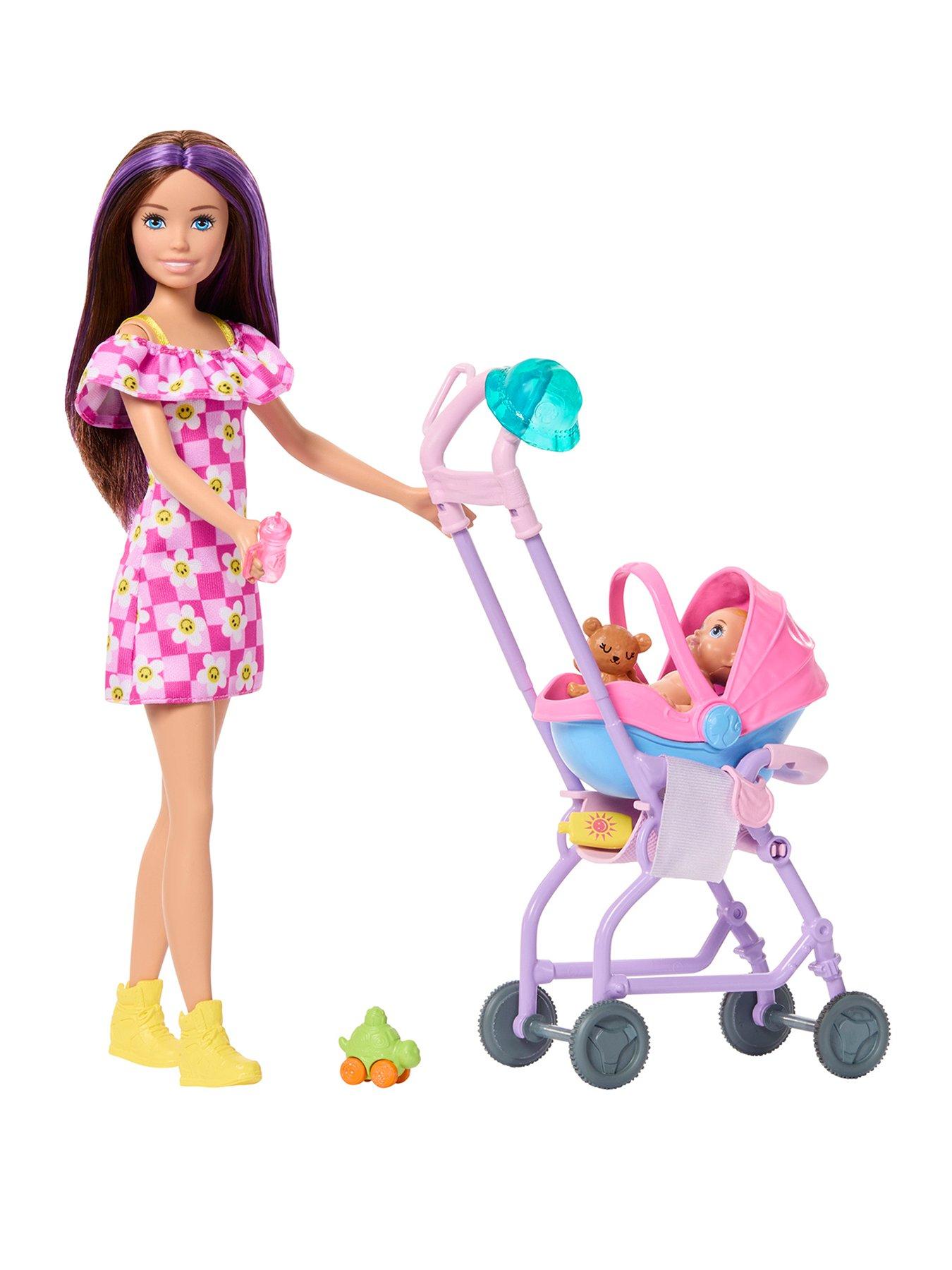 Barbie Skipper Babysitters Inc. Playset with Skipper Doll, Baby Doll, Stroller  &  7 Accessories
