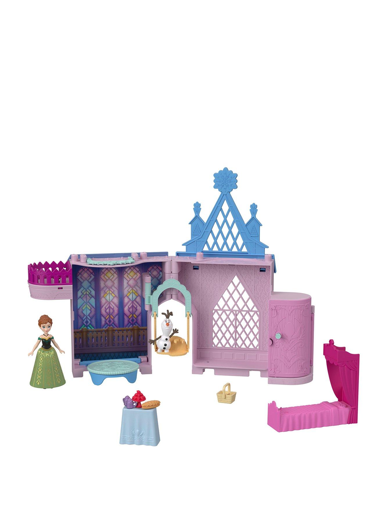 Disney Frozen Storytime Stackers Playset, Anna's Arendelle Castle Dollhouse with Small Doll