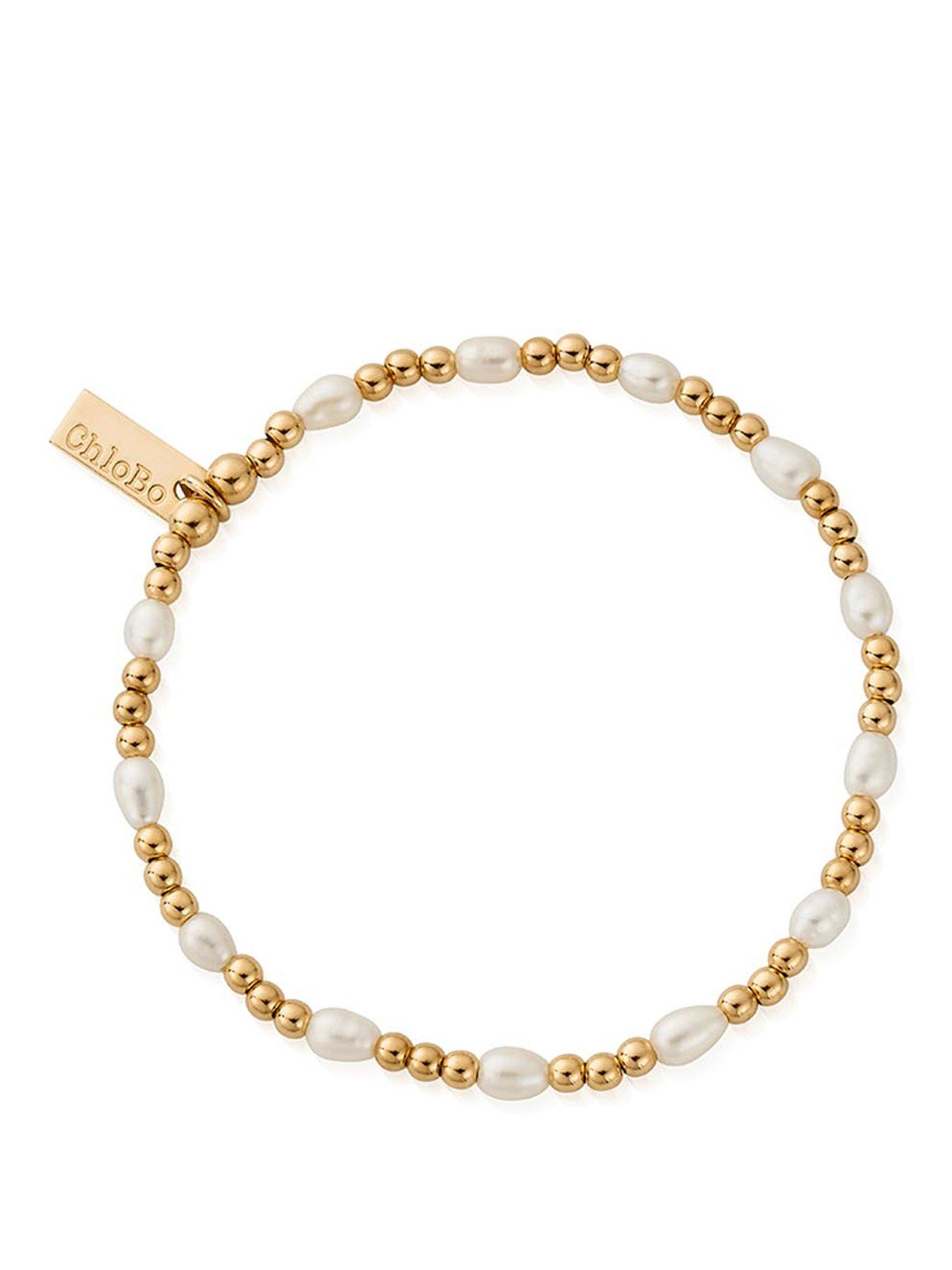 ChloBo Gold cute charm pearl bracelet