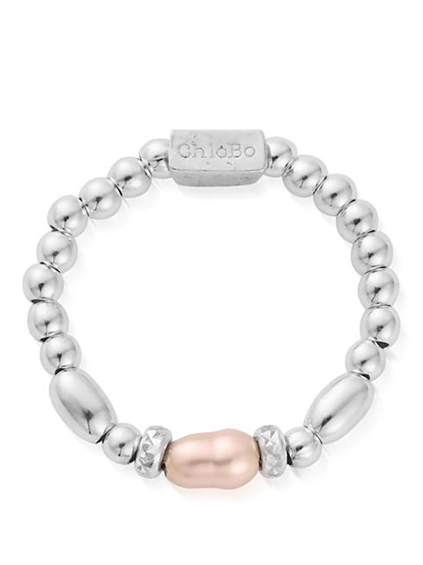 ChloBo Mini sparkle pink pearl ring