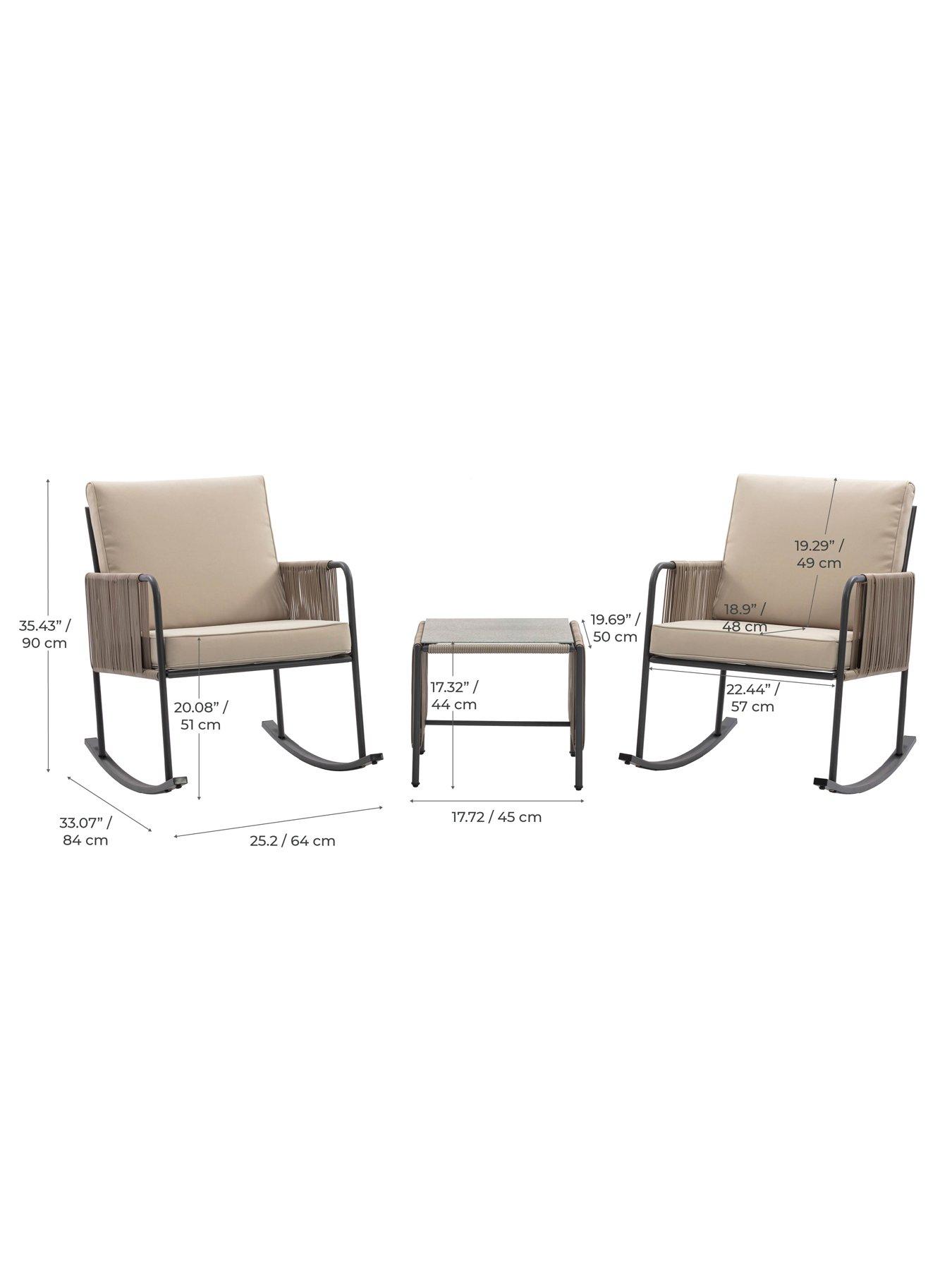 Image 3 of 7 of Teamson Home Outdoor 3 Piece Steel