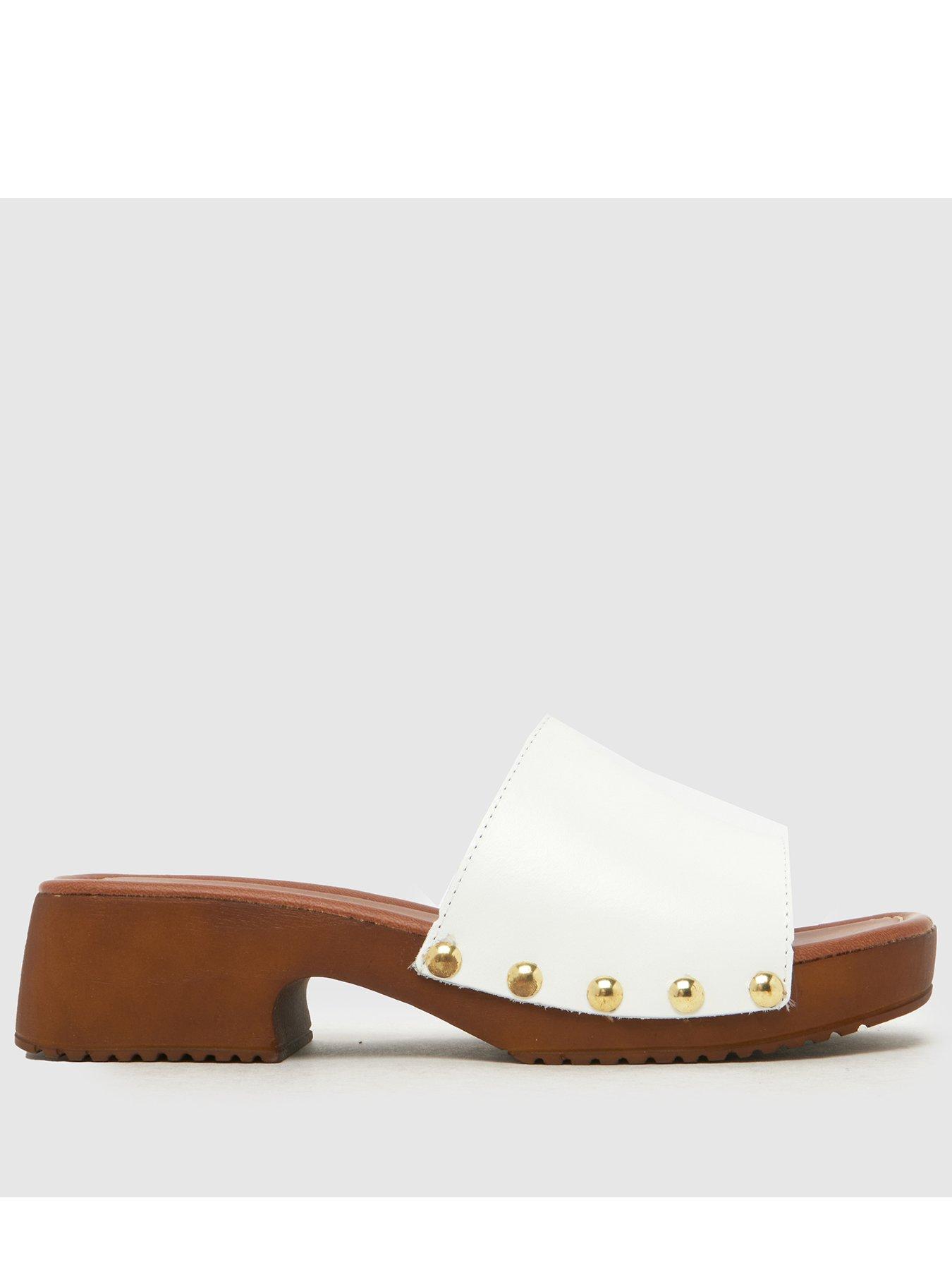 Schuh Verity Suede Clog Sandal - White