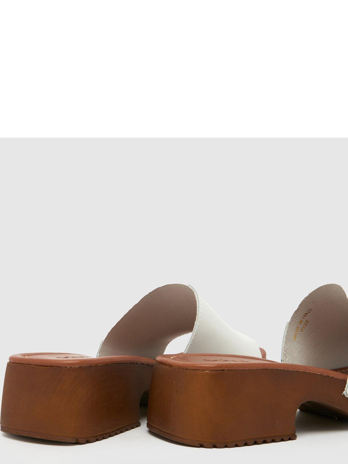 Image 4 of 4 of Schuh Verity Suede Clog Sandal - White