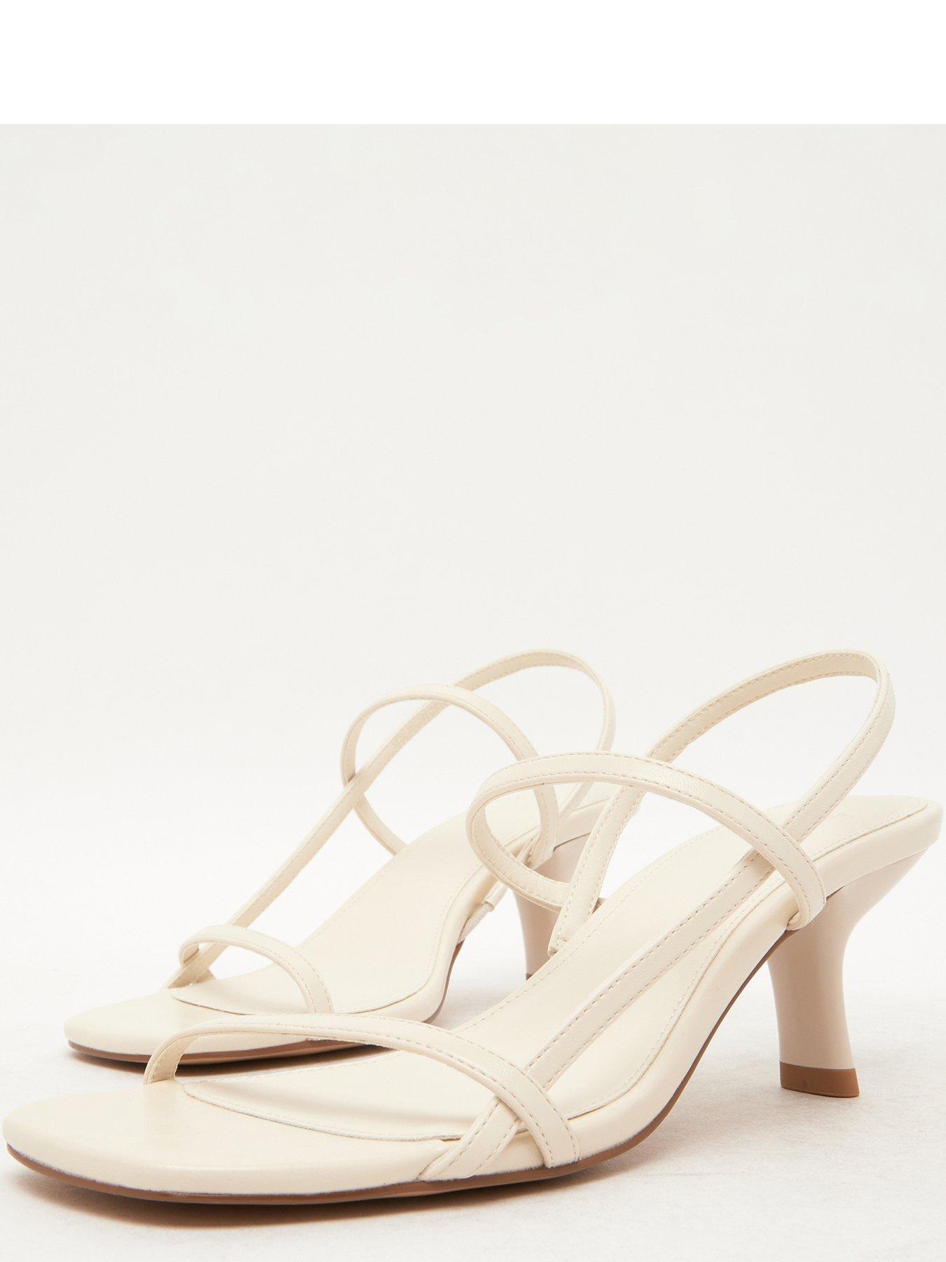Image 4 of 4 of Schuh Sav Strappy Kitten Heel Sandal - Off White