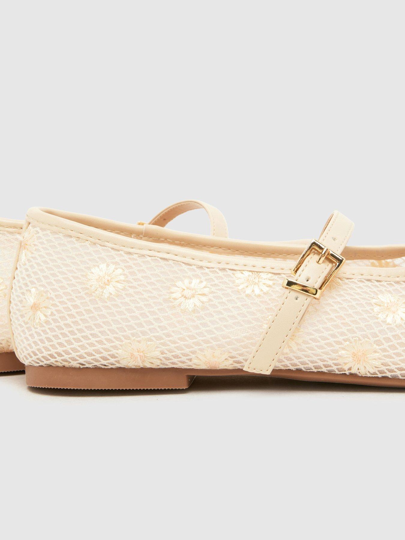 Image 4 of 4 of Schuh Lisbeth Crochet Ballerina - White