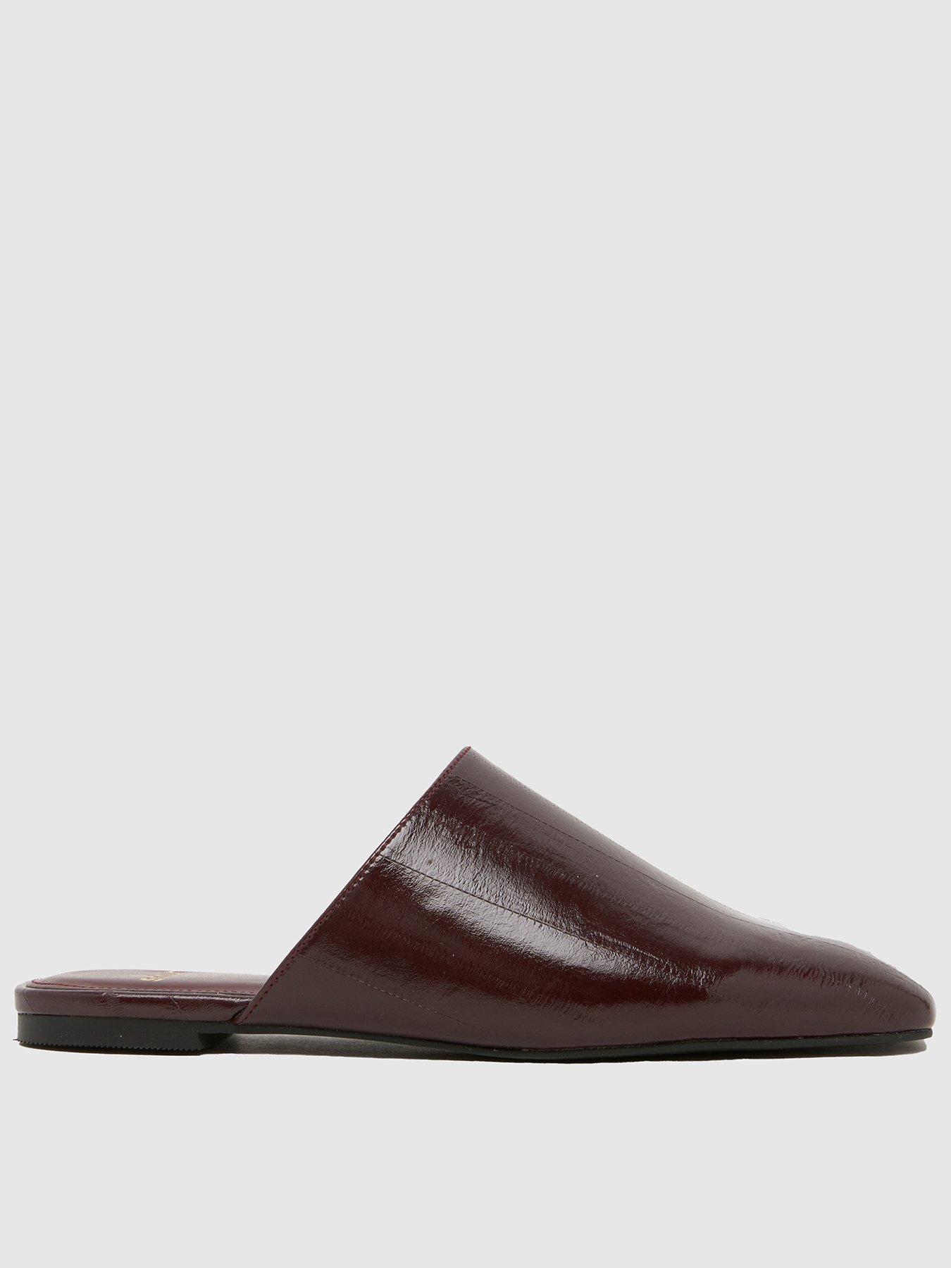 Image 1 of 4 of Schuh Latina Backless Flat Slip-On Shoes - Burgundy