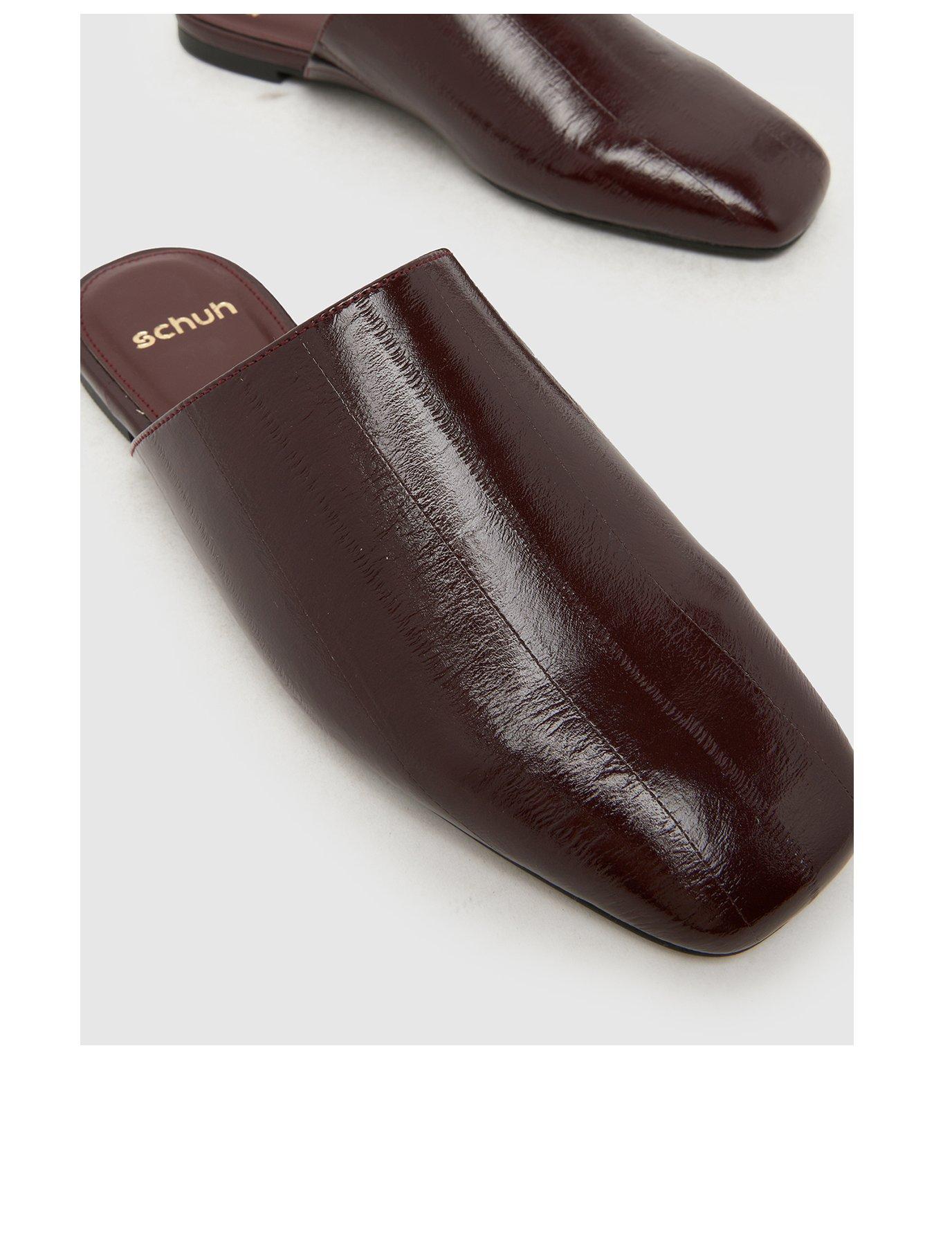 Image 3 of 4 of Schuh Latina Backless Flat Slip-On Shoes - Burgundy