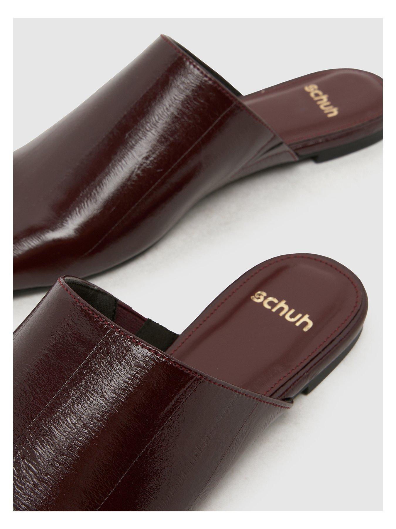 Image 4 of 4 of Schuh Latina Backless Flat Slip-On Shoes - Burgundy