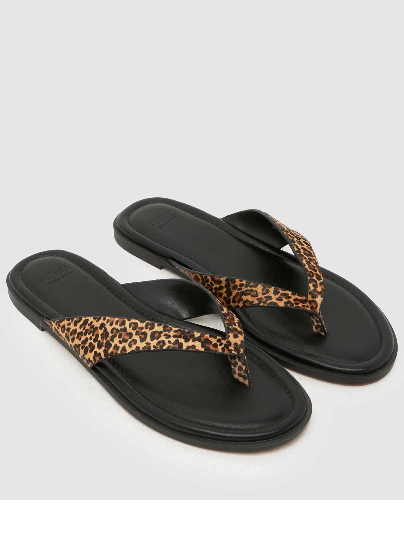 Image 1 of 4 of Schuh Thailand Leather Toe Post - Leopard