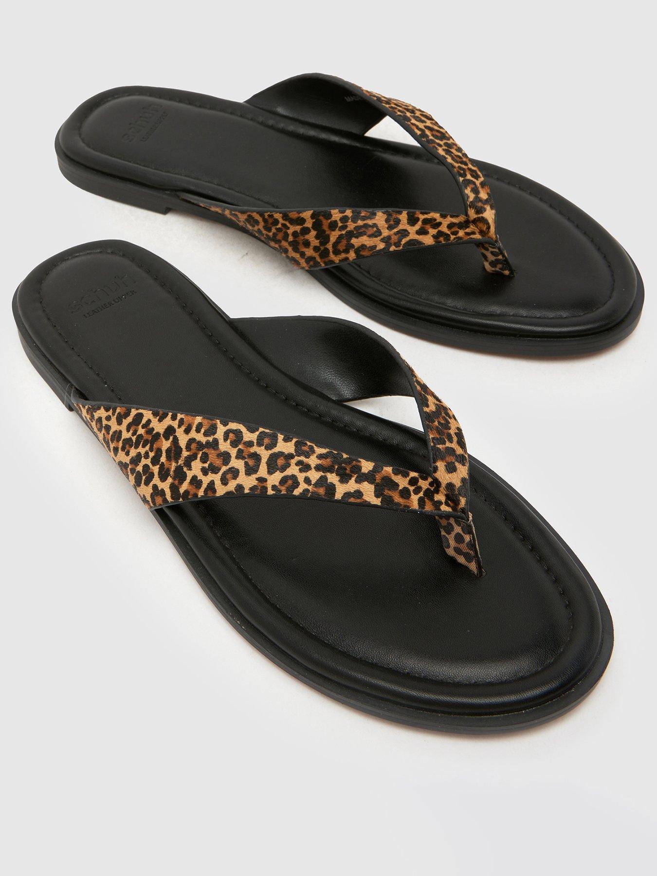 Image 3 of 4 of Schuh Thailand Leather Toe Post - Leopard