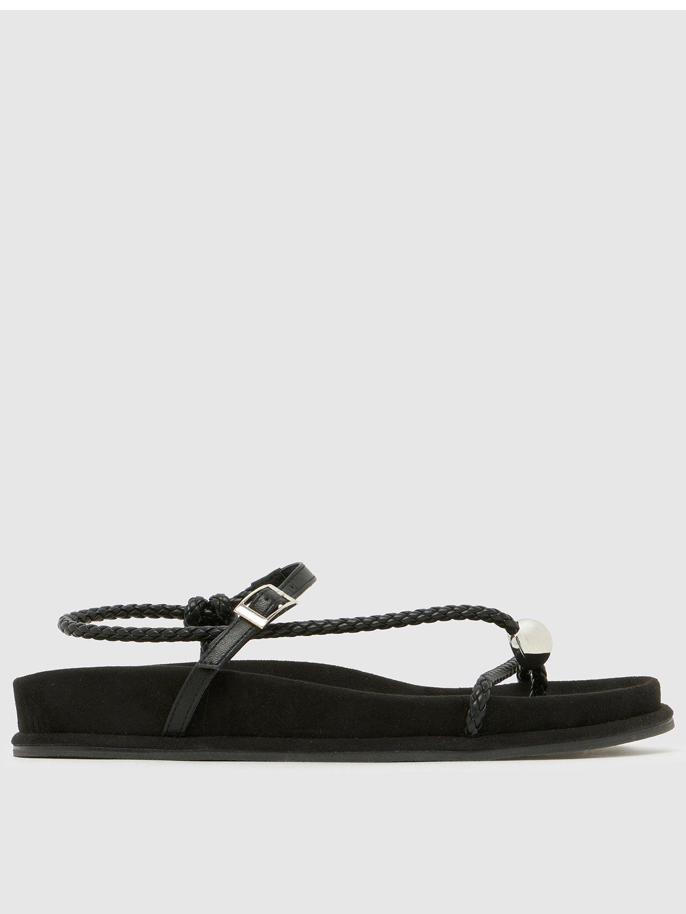 Schuh Tuesday Hardware Footbed Sandal - Black