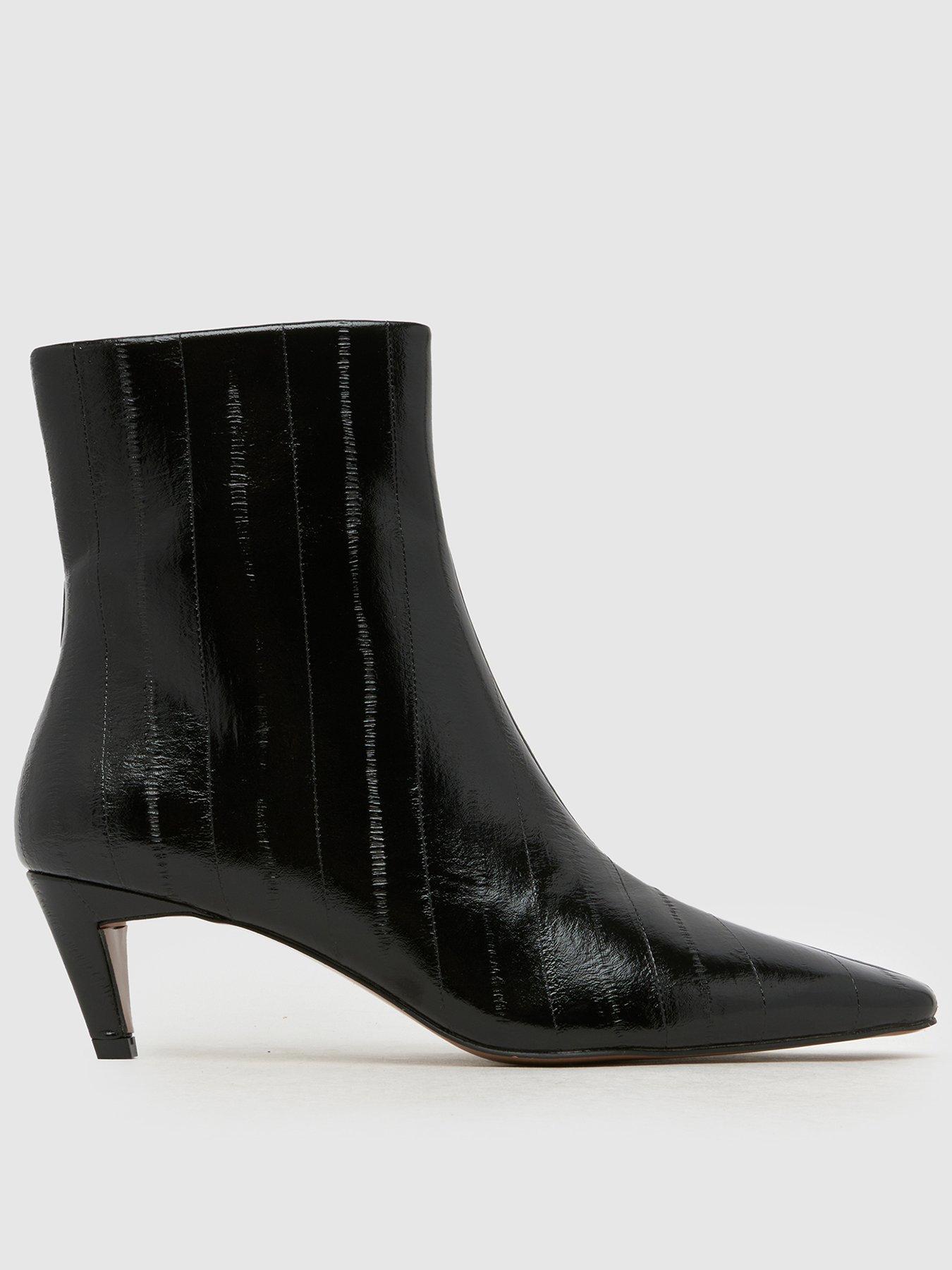 Schuh Brooklyn Kitten Heel Boot - Black