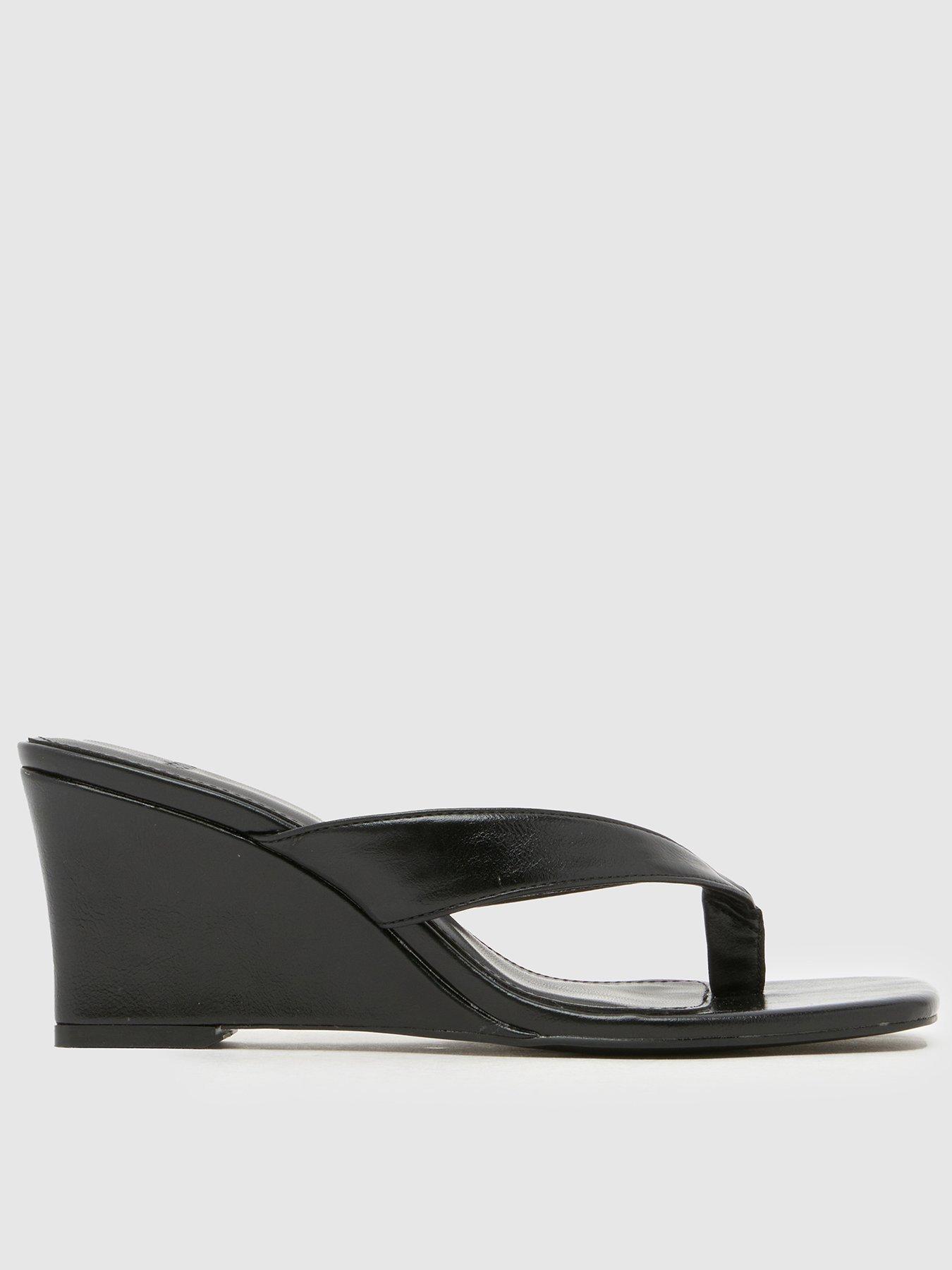 Schuh Solomon Wedge Sandal - Black
