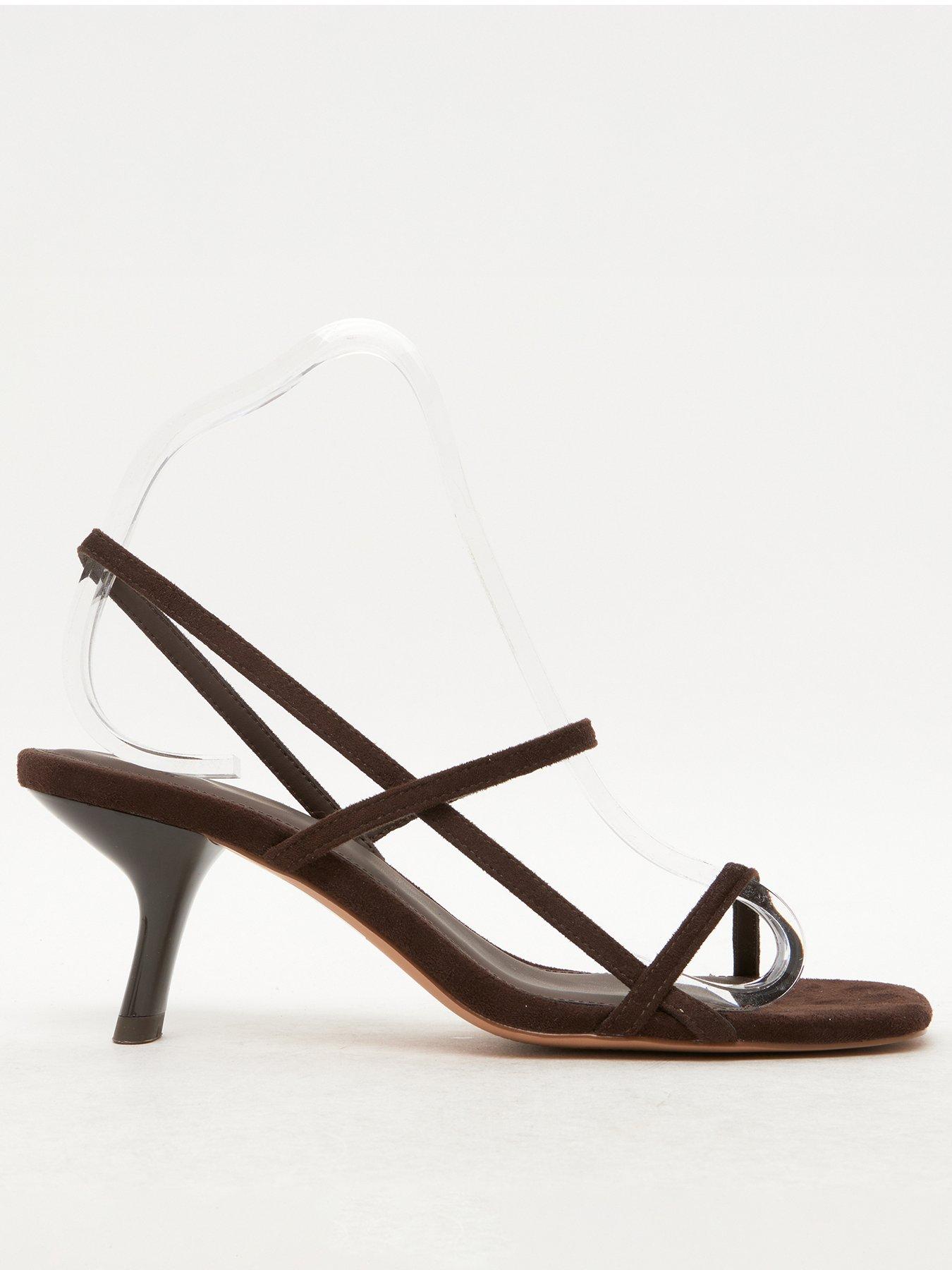 Schuh Sav Strappy Kitten Heel Sandal - Taupe