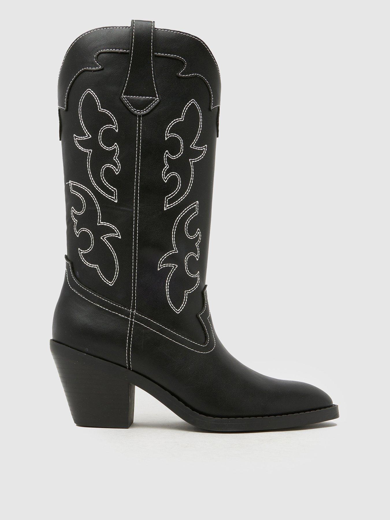 Schuh Darlene Western Knee Boot - Black