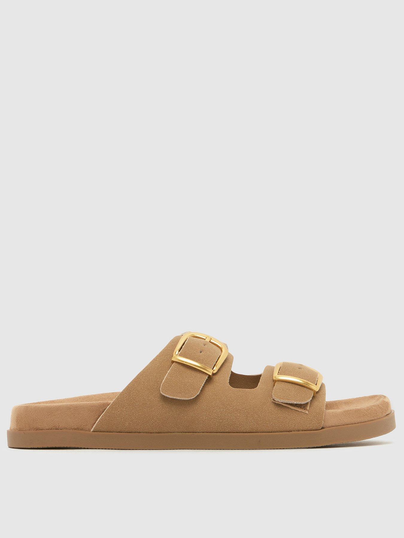 Schuh Trish Buckle Footbed Sandal - Taupe