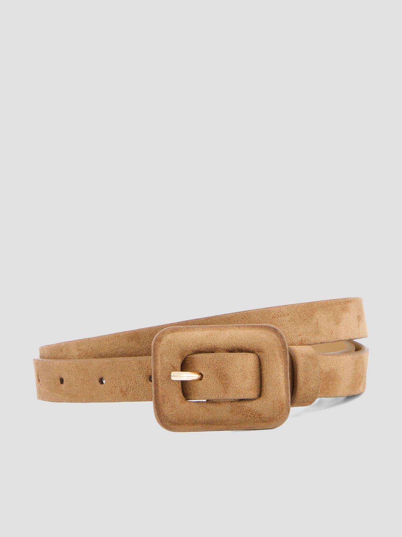 Image 1 of 5 of The Very Collection Covered Buckle Belt - Beige
