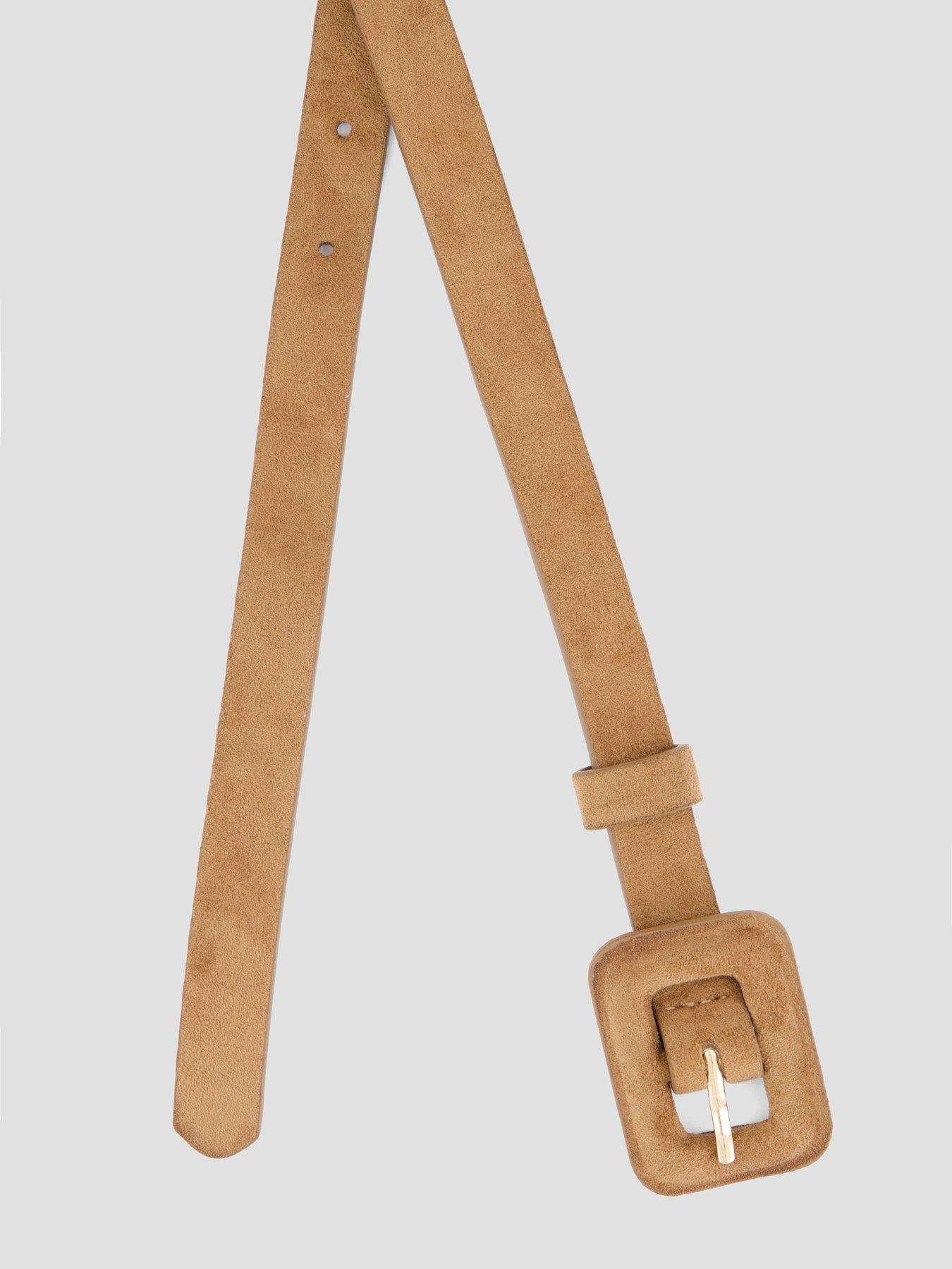 Image 5 of 5 of The Very Collection Covered Buckle Belt - Beige