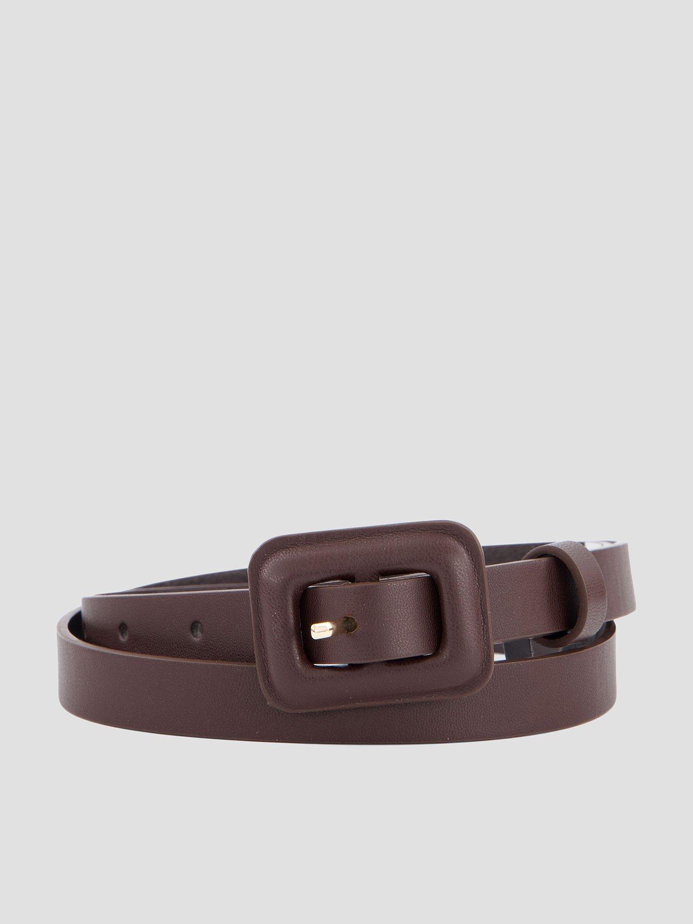 Image 1 of 5 of The Very Collection Covered Buckle Belt - Brown