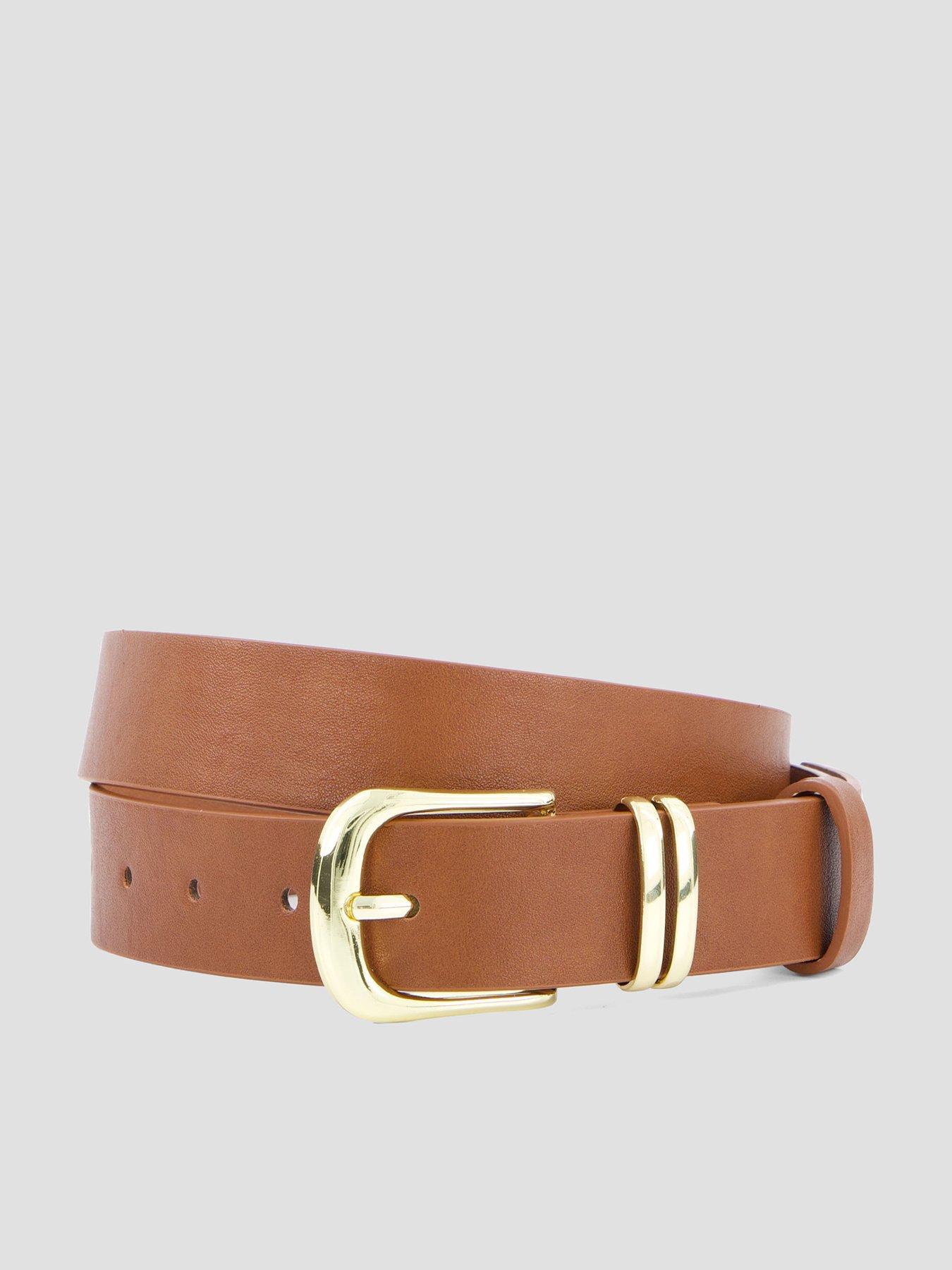 Image 1 of 5 of The Very Collection Metal Buckle PU Belt - Brown